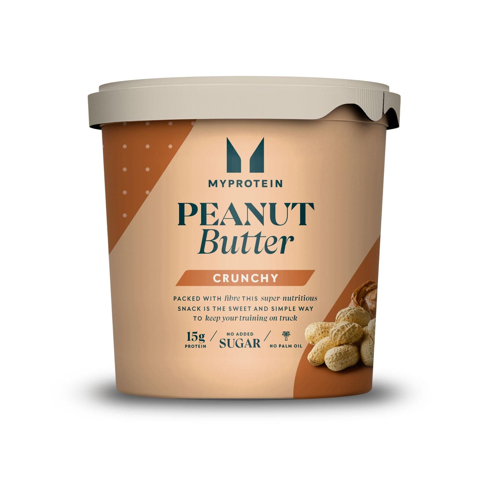 Myprotein All-Natural Peanut Butter Crunchy | High Protein Nut Spread | Source of Fibre, Vitamin E & Magnesium | No Added Salt, Sugar or Palm Oil | 1kg Tub | Vegetarian & Vegan Friendly