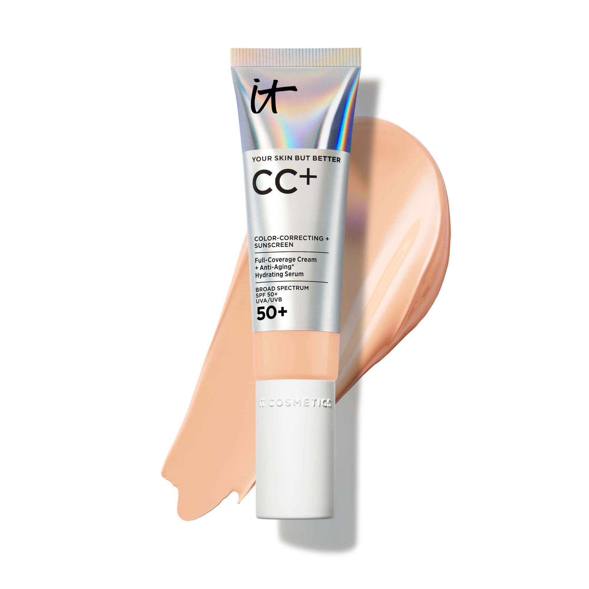 It Cosmetics CC+ Cream SPF 50 (Light Medium) Full Coverage, 1.08 Ounces