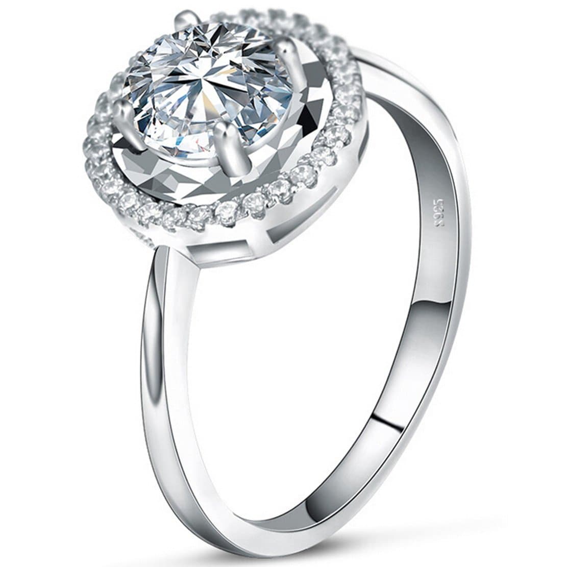 Silver Masters Women's 925 Sterling Silver Rings Highest Quality CZ Cubic Zirconia Size 5.5