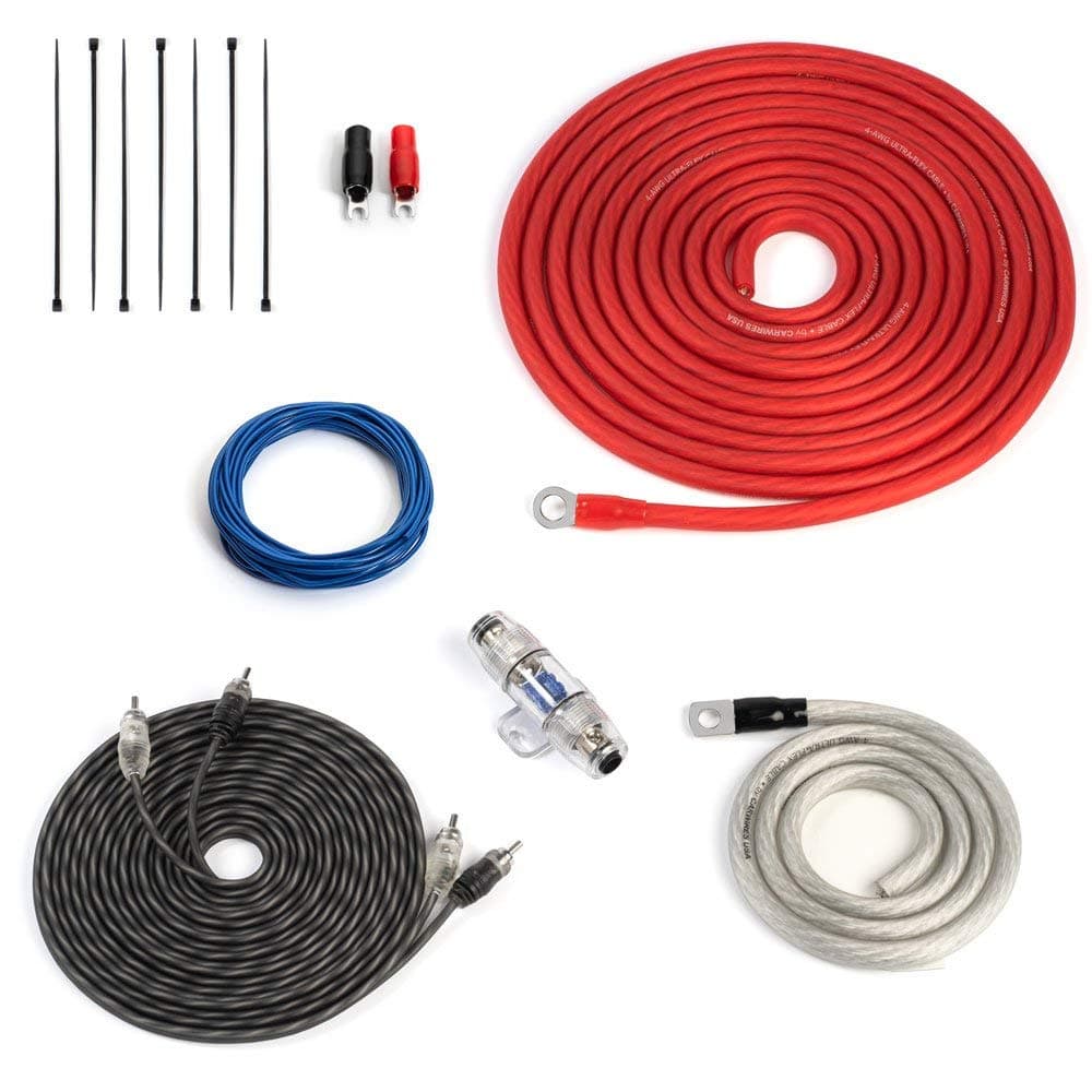 Carwires 8-AWG Car Amplifier Wiring Kit (ANL Fuse Holder with 60A Fuse) True Spec, Soft Touch Cable. Great for Car Audio Amp Installations (AIK-PS8000)