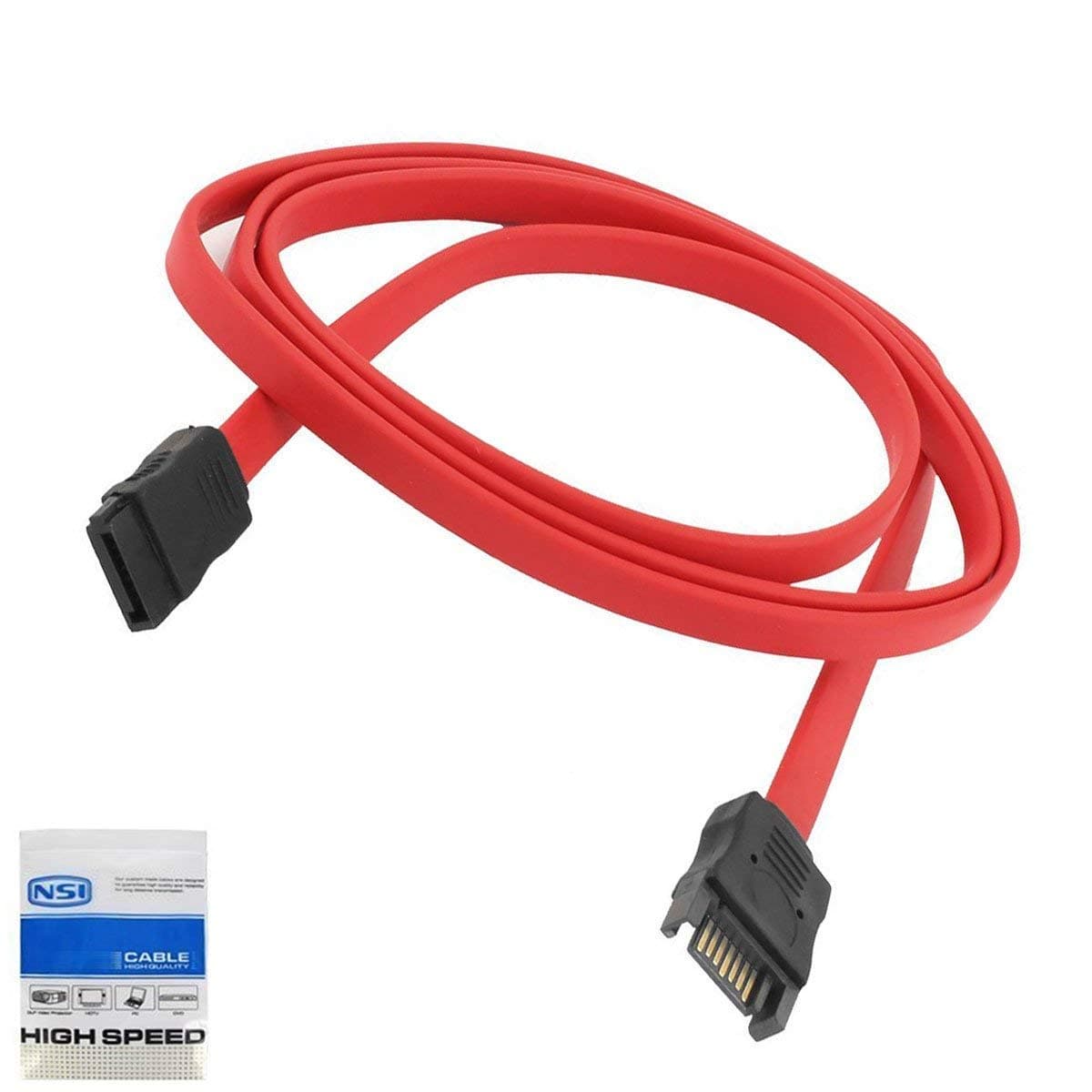 NSI LK-13526 7-pin Internal SATA Male to Female Extension Cable - M/F - 20 inch (50 cm) Serial ATA