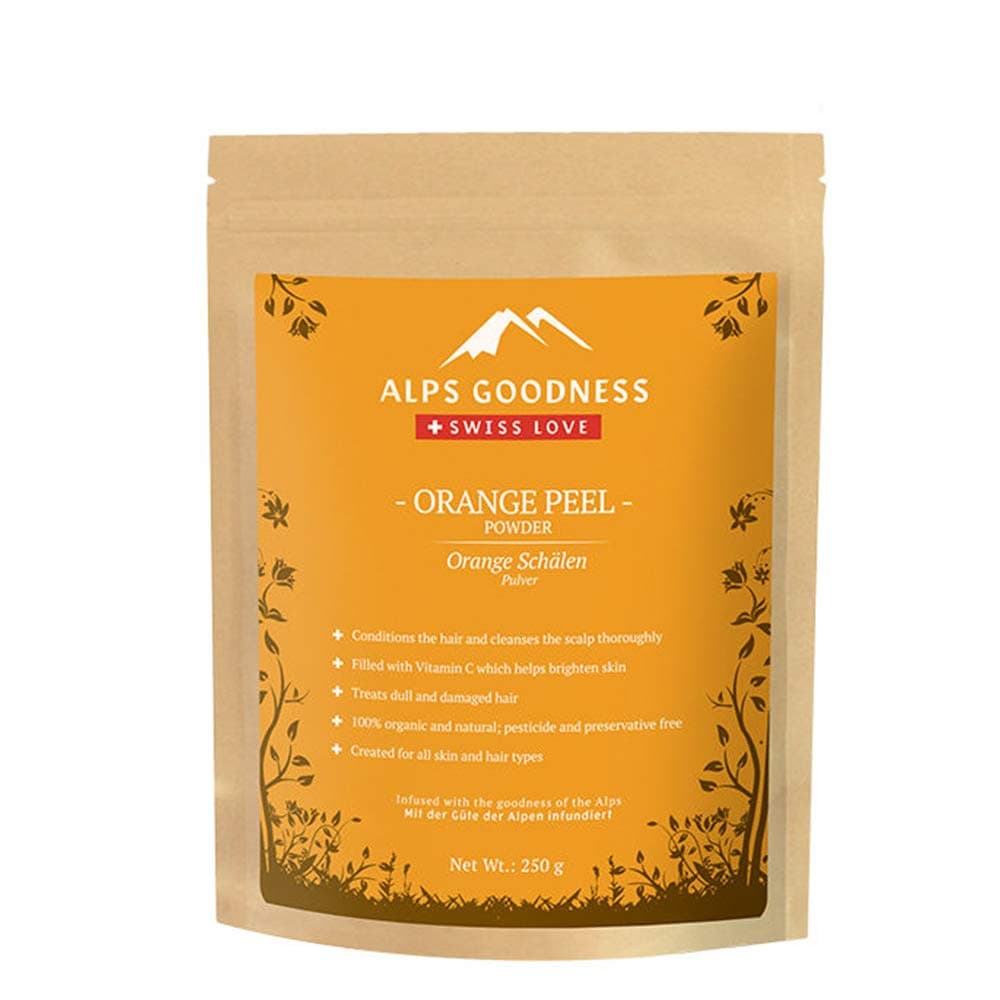 Alps Goodness Orange Peel Powder for Skin & Hair (250 g) - Helps in Skin Brightening, Reduces Damaged Hair & Soothes Scalp - 100% Pure & Natural
