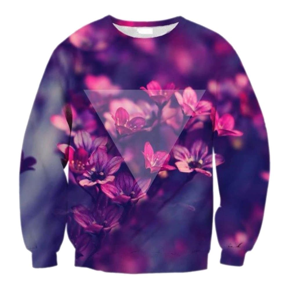 Modern FlowerFloral Print Pollover Ladies Sweatershirts Free Size G12