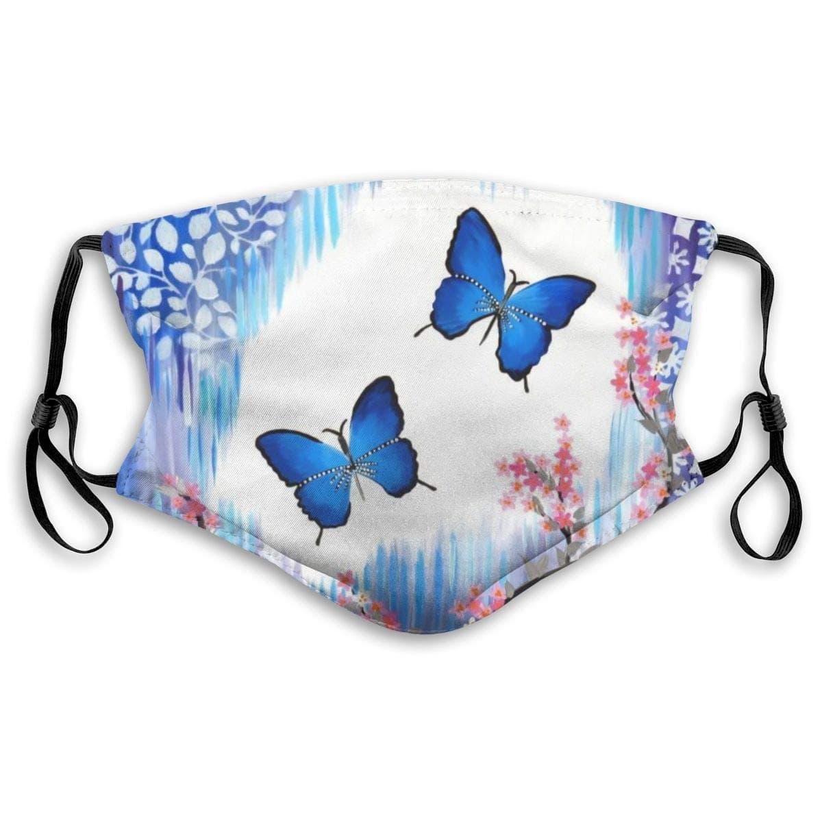 Dream Butterfly Dust Face Mask Adjustable Mouth Mask Balaclava Bandanas With Filter Paper For Kids Teens Men Women M