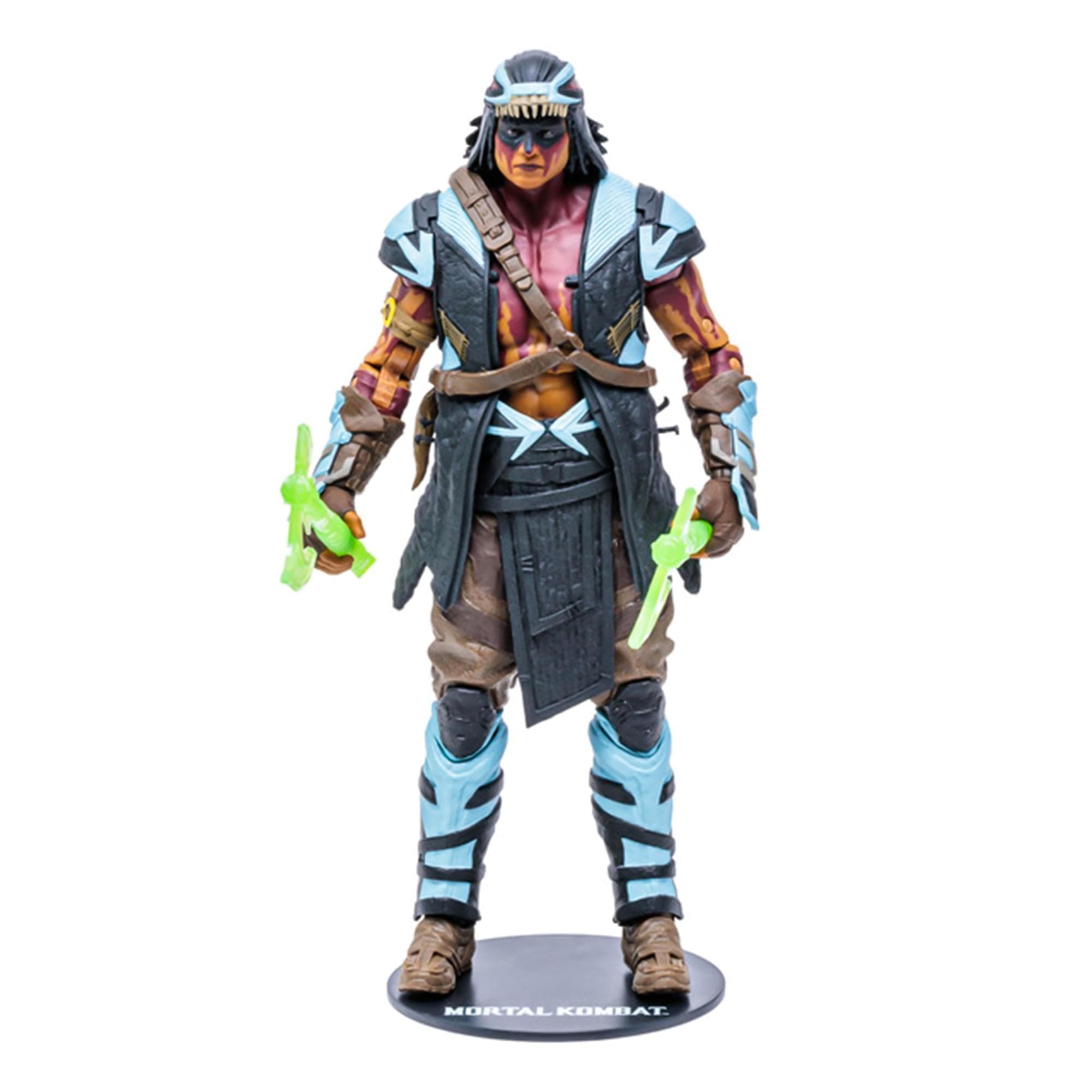 Toys, 7-inch Nightwolf Mortal Kombat 11 Figure with 22 Moving Parts, Collectible Mortal Kombat Figure with collectors stand base – Ages 14+