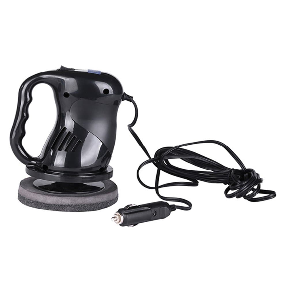 AUTLY Car Polisher Portable Automobile Buffer Cleaner Electric Car Waxer Sander Buffer Kit Set with Polisher+Plush Cover+Towel Nap (Black)