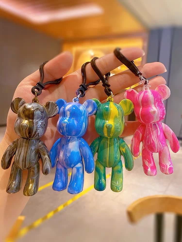 Shauna.CDIY Paint Bear Toys, 5pcs Fluid Acrylic Paint Random, Homemade Creative Birthday Gifts, Decoration