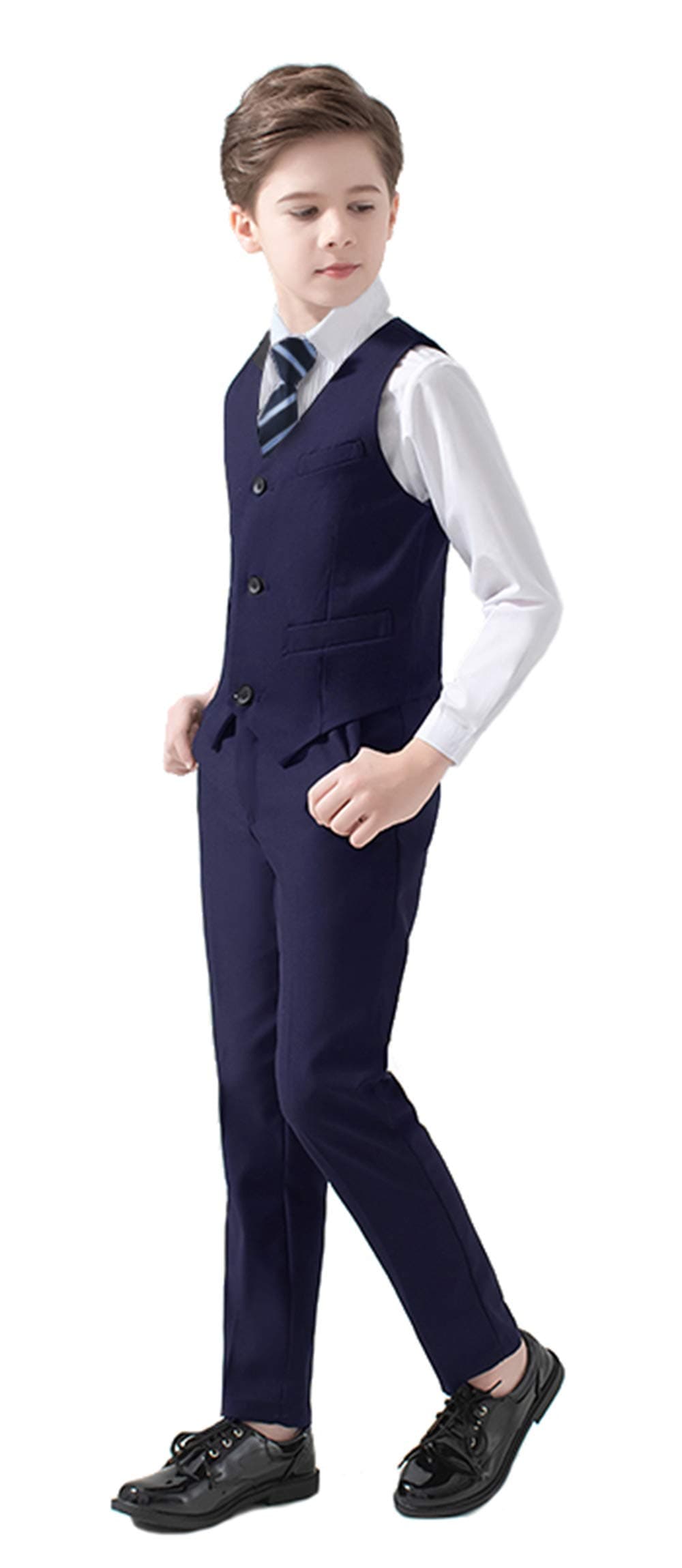 Boys Suits 5 Piece Slim Fit Suit for Kids Formal Ring Bearer Suits