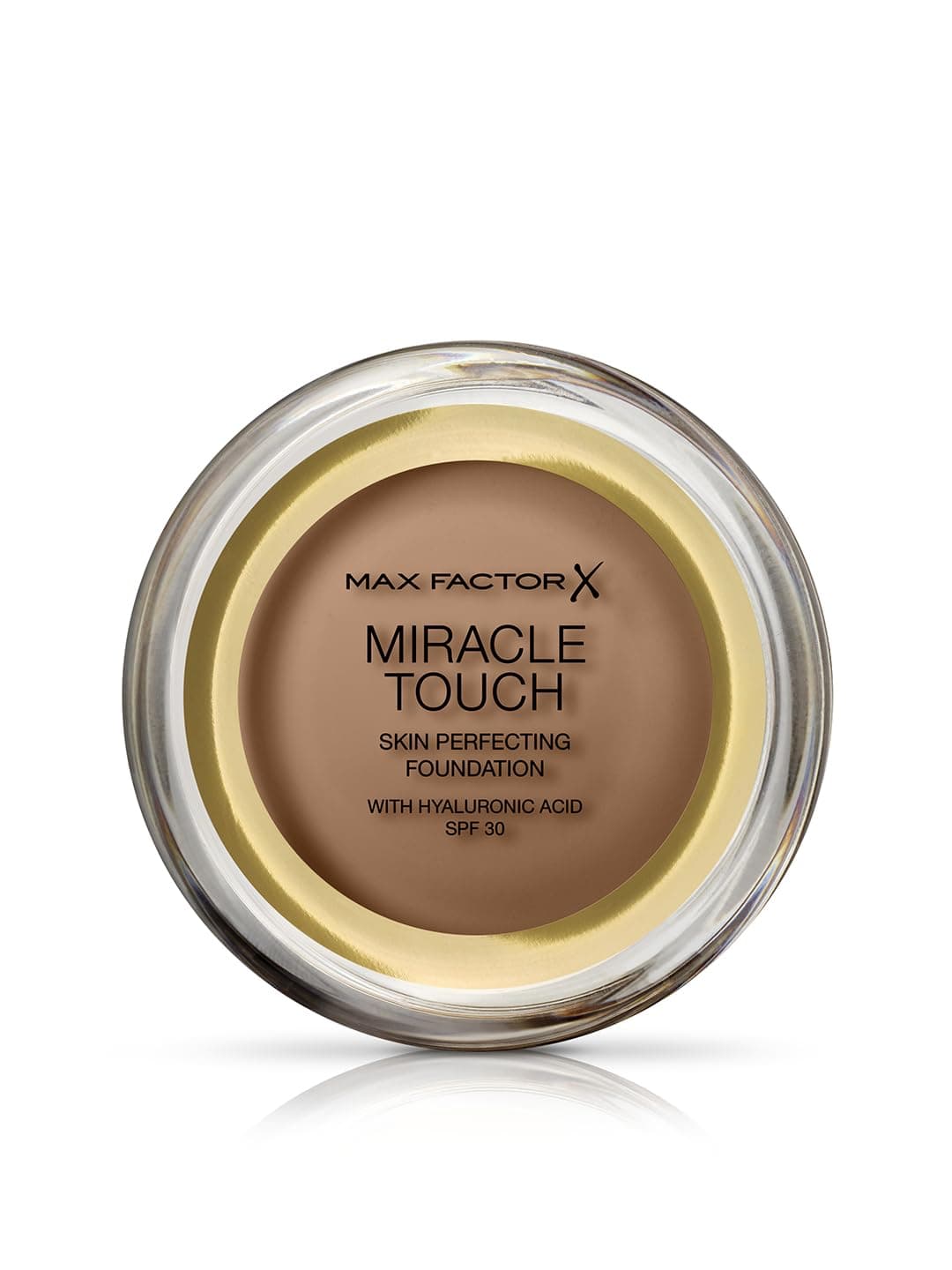 Miracle Touch Perfecting Foundation, Toasted Almond, Full Coverage, Lightweight and Moisturising Effect with Hyaluronic Acid and SPF 30 Formula, 11.5 g