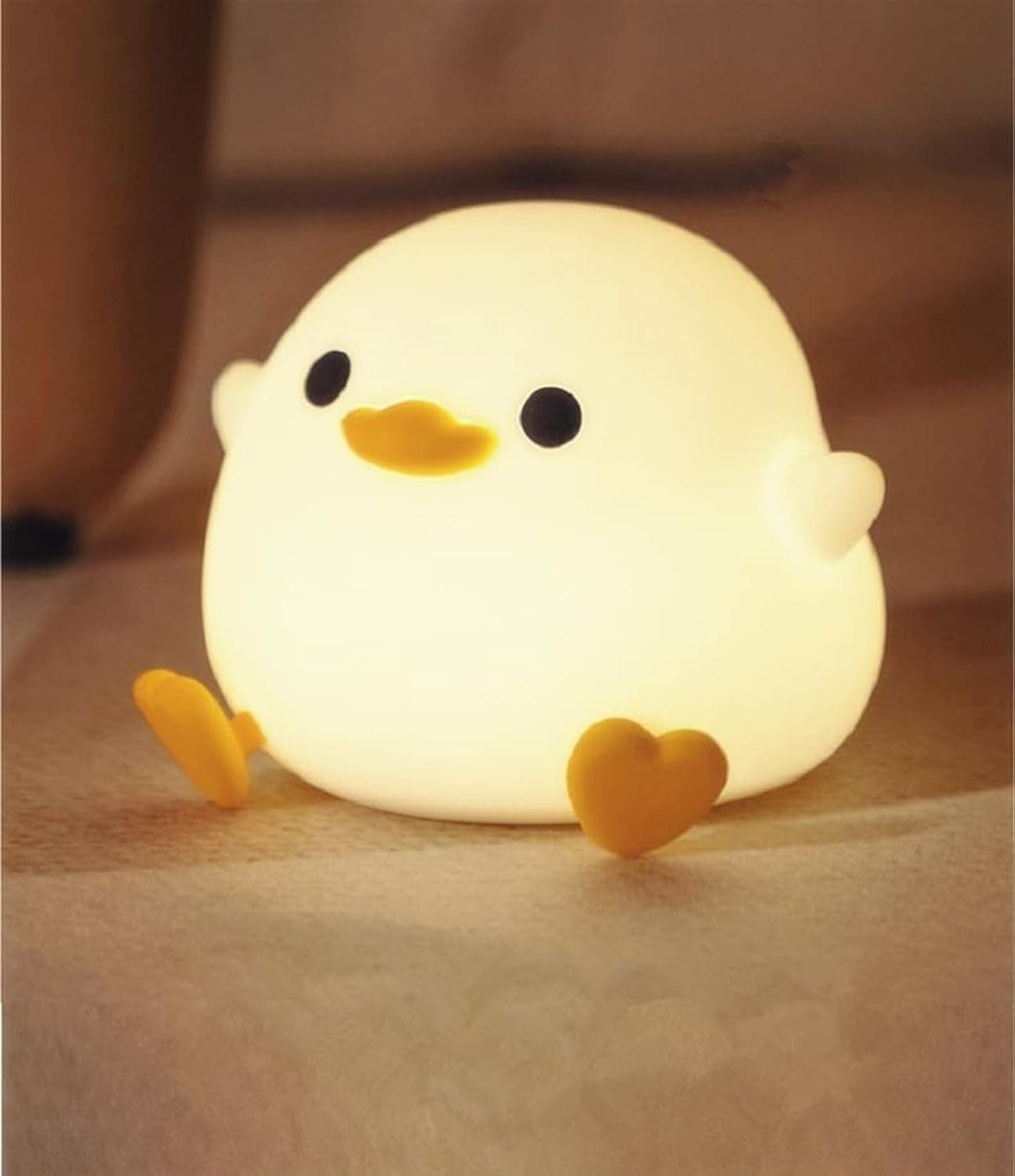 HAWAII Duck Night Light for Kids,Soft Silicone Cute Night Lamp for Kids Room,Touch Control Dimming,USB Rechargeable Portable Night Light,Gifts for Boys & Girls