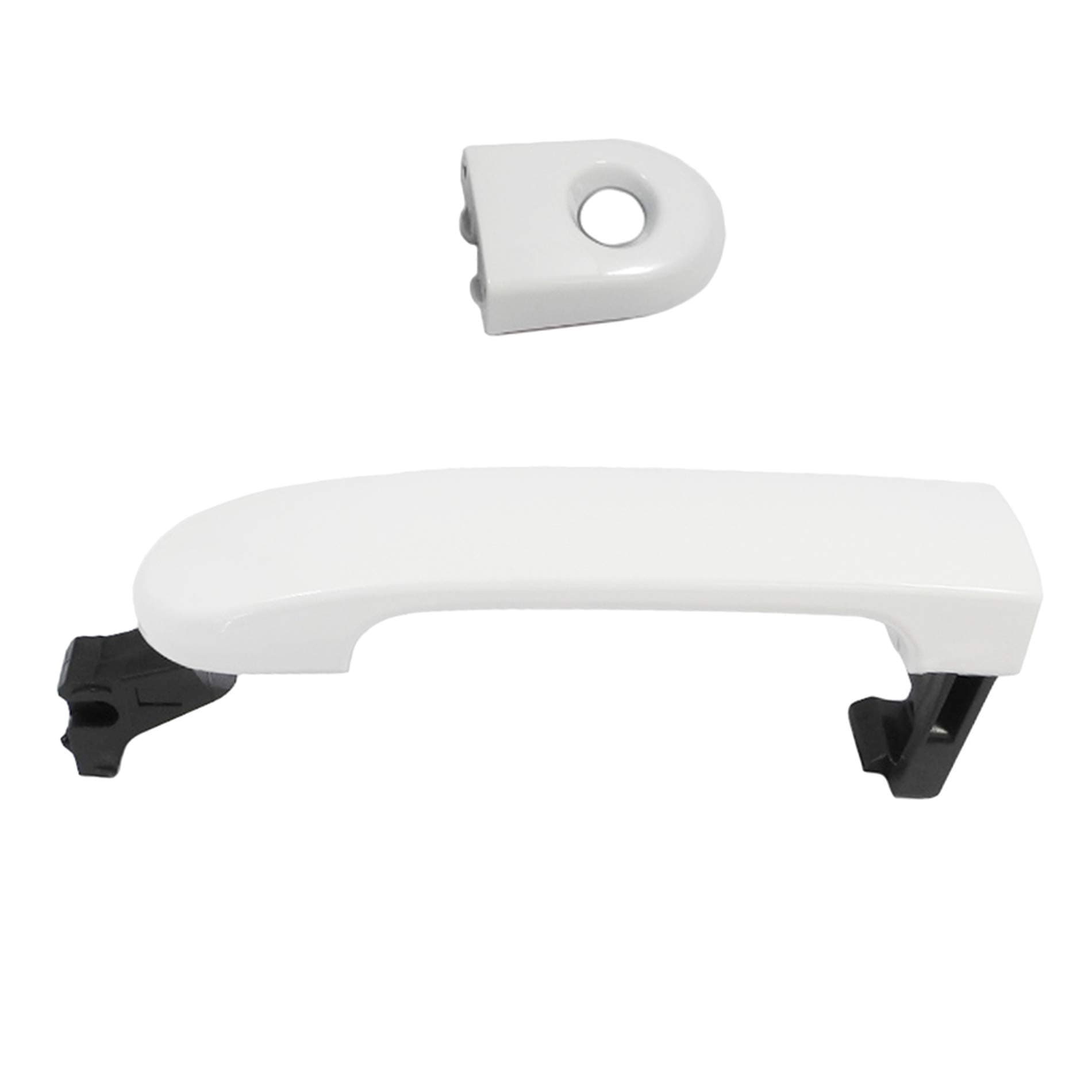 Advance Ignition Outside Door Handle with Keyhole Compatible with Nissan White 07-12 Versa Front Left Driver Cloud QM1 2007 2008 2009 2010 2011 2012