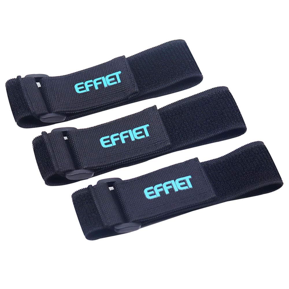 EFFIET 3 Packs Elastic Hook and Loop Cinch Adjustable Straps, Super Stretch Storage Strap Extension Cord Wrap Magic Securing Cord Organizer for Camping Gear, Yoga Mat, Knee Pad Strap Replacement