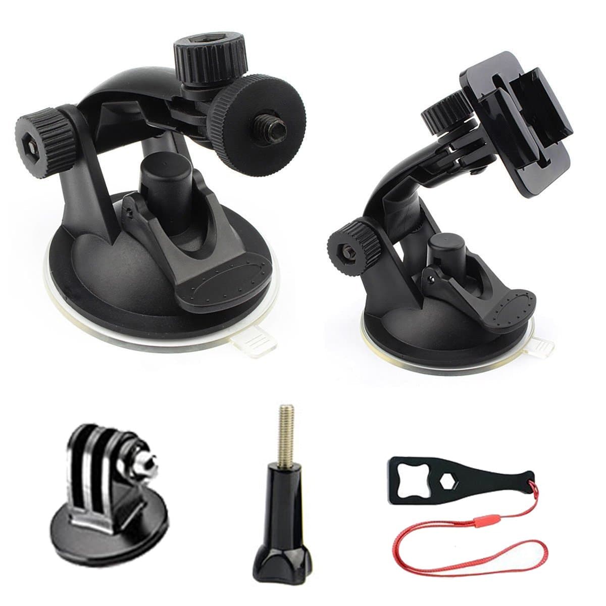 Car Suction Cup Mount for GoPro Hero 6/5/4/3+/3/2/1 Black Silver,AKASO,APEMAN,Xiaomi Yi/WiMiUS/Lightdow/DBPOWER/dOvOb Action Sports Video Cameras