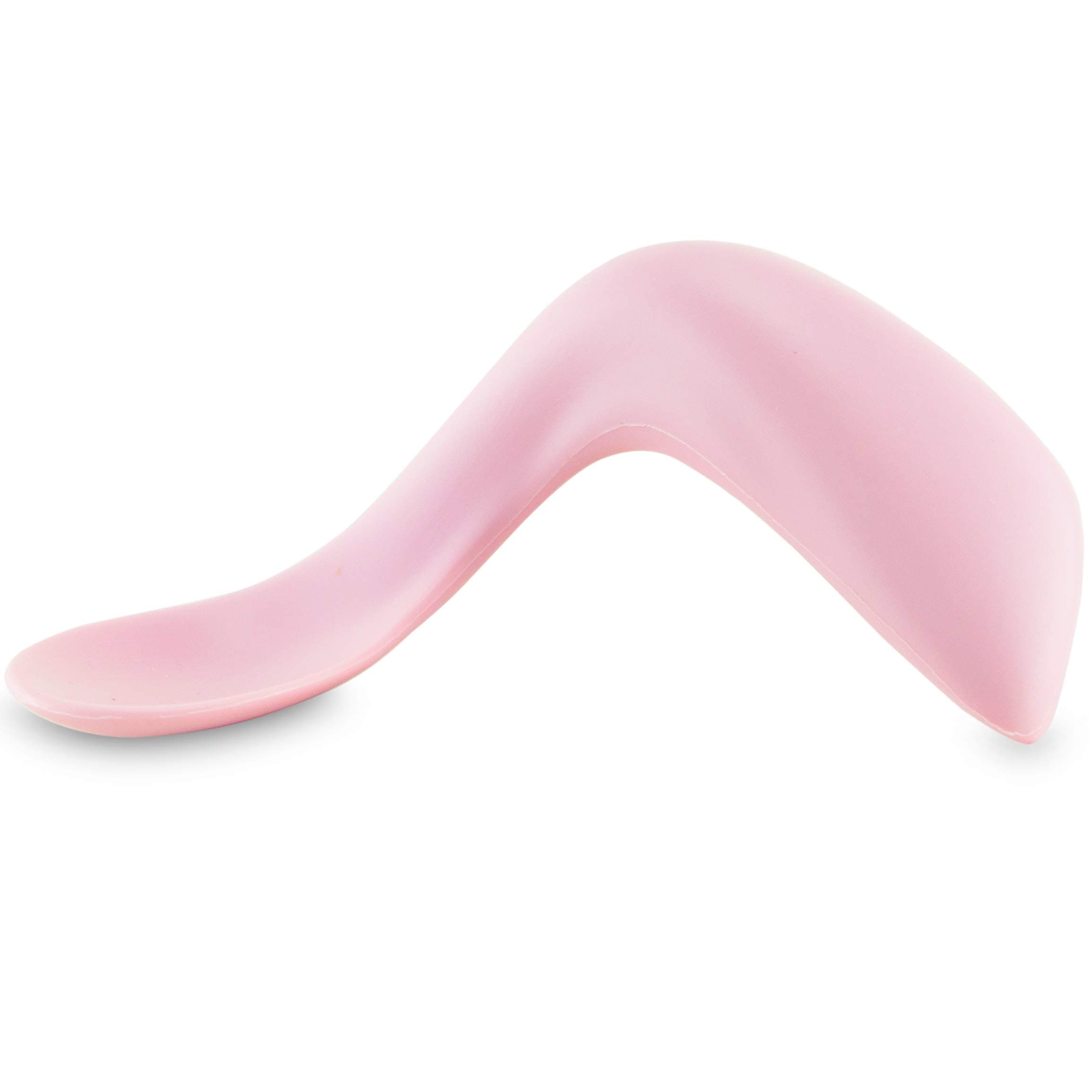 Kizingo Right-Handed Curved Baby Spoons for Baby-Led Weaning (1-Pack, Light Pink)