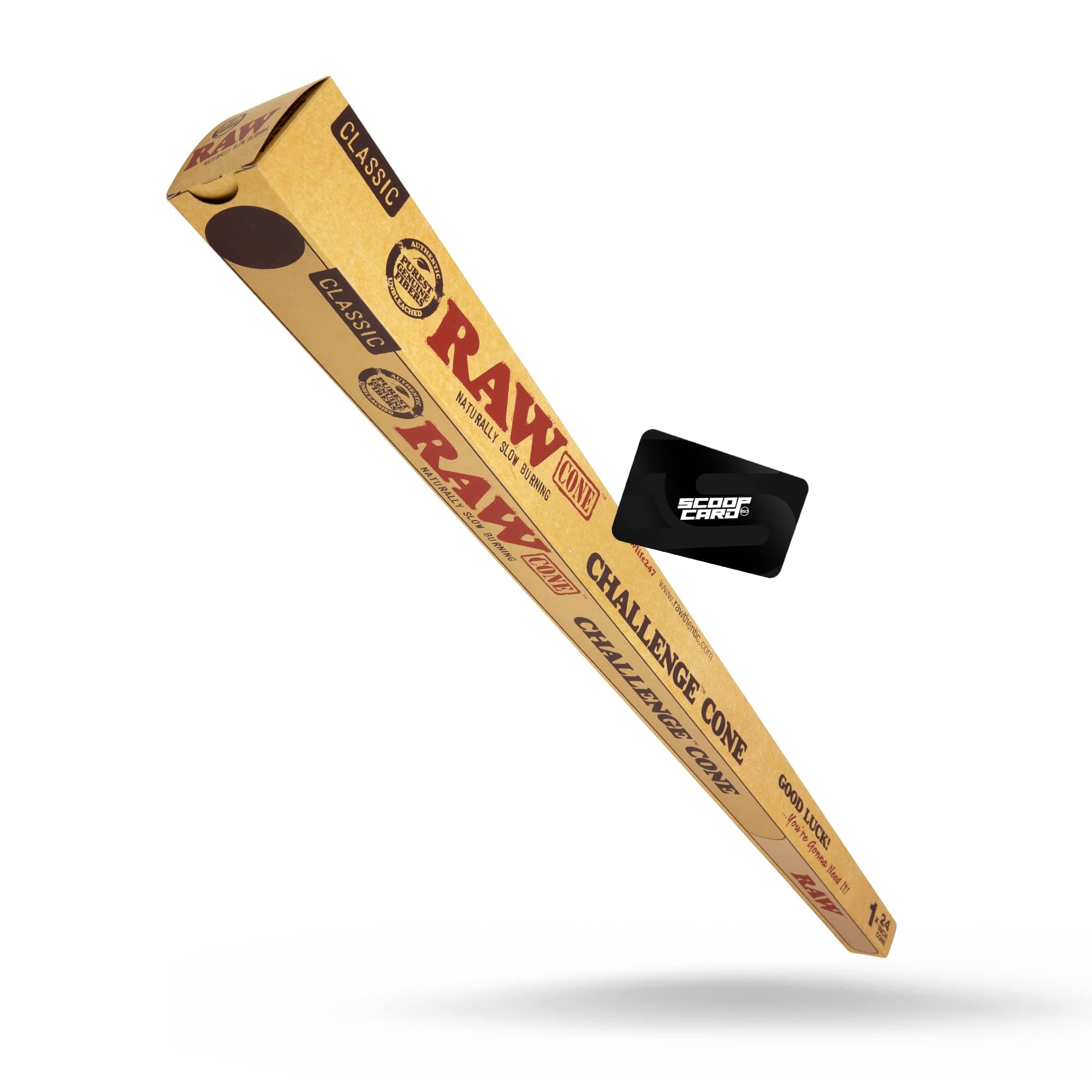 RAW Classic Challenge 24'' Cone | One Giant Pre-rolled Cone | Natural Unrefined Vegan Friendly Paper | 2 Feet Long