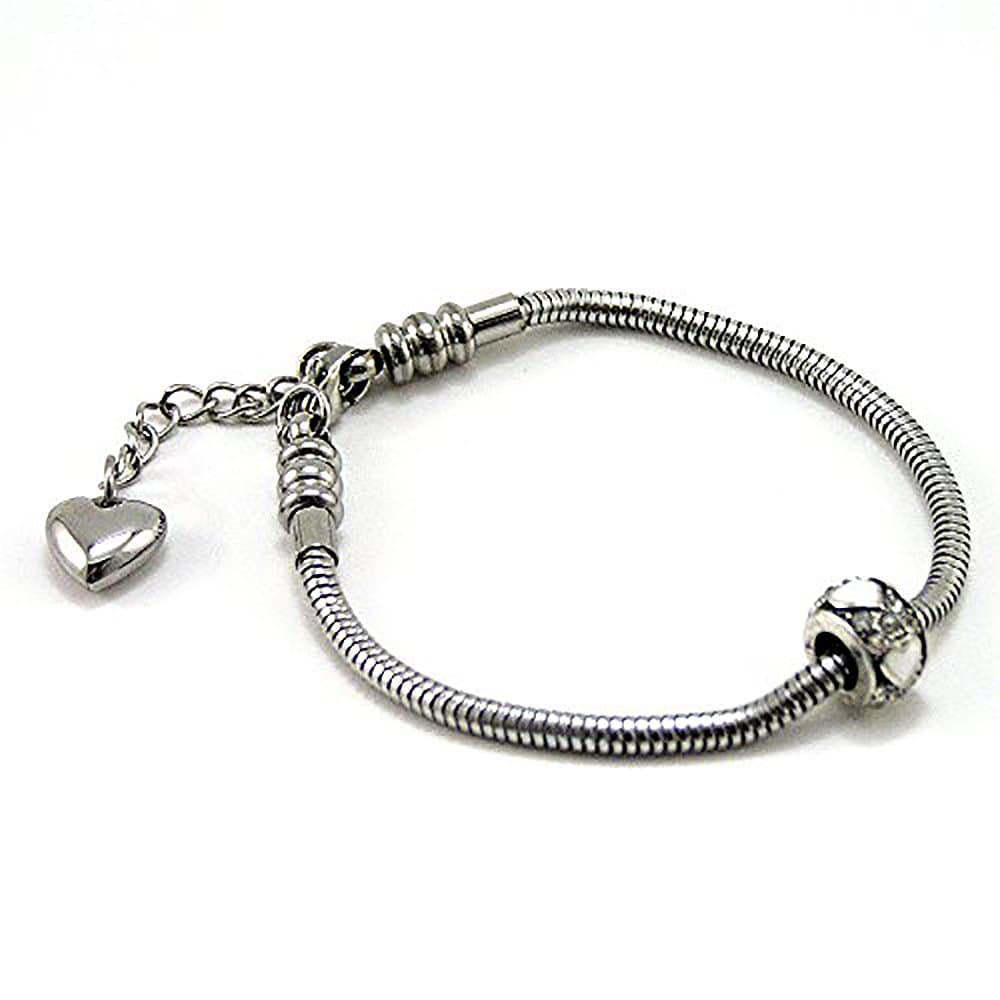 Charm Bracelet Stainless Steel Snake Chain for Women Fits Pandora Jewelry, Lobster Claw Clasp. Wear now or give as gift!