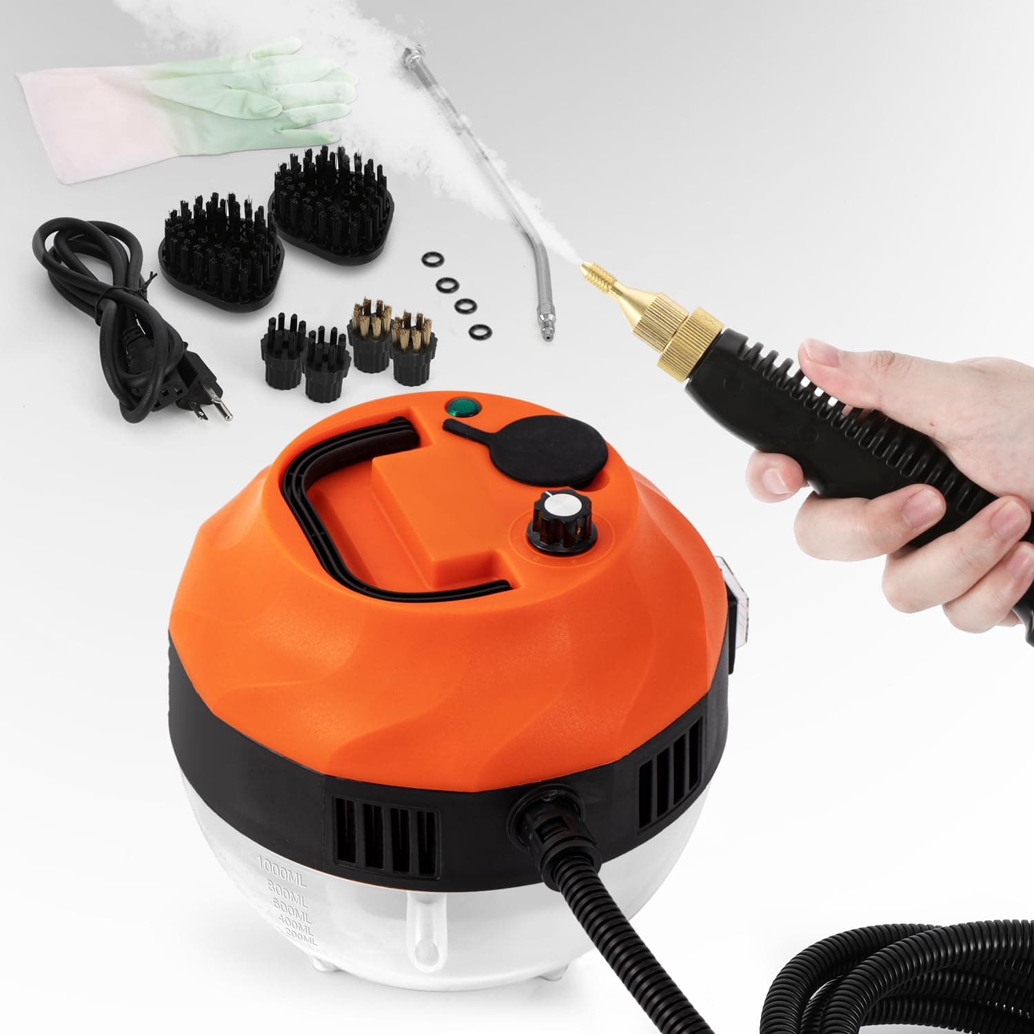 Handheld Steam Cleaner Portable High Pressure Steamer for Cleaning, Ready in 15s High Heat to 221℉,for Home Use Grout Tile Car Auto Small Mini Kitchen Bathroom