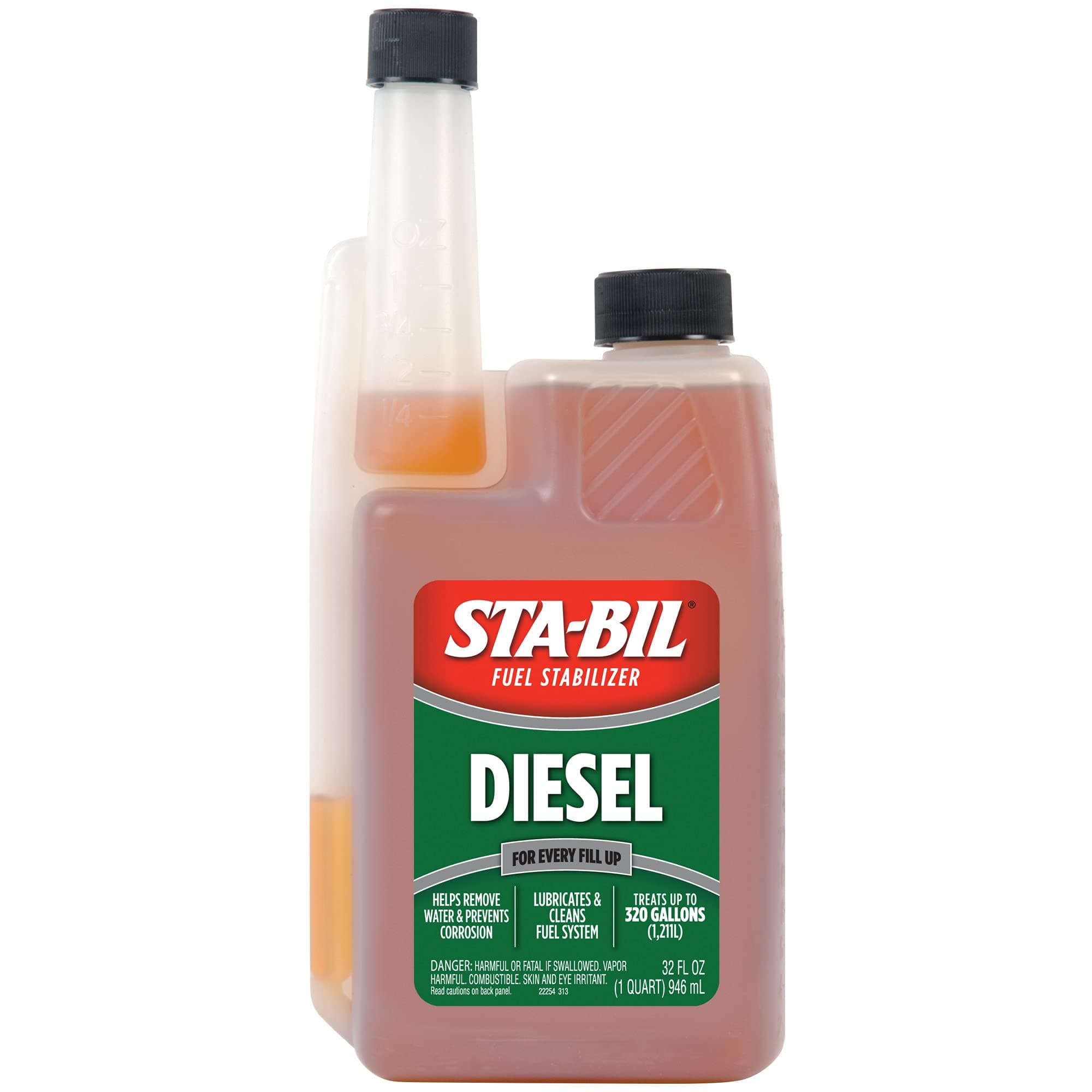 Diesel Fuel Stabilizer And Performance Improver - Keeps Diesel Fuel Fresh For Up To 12 Months - Lubricates And Cleans The Fuel System - Treats 320 Gallons, 32 fl. oz. (22254)