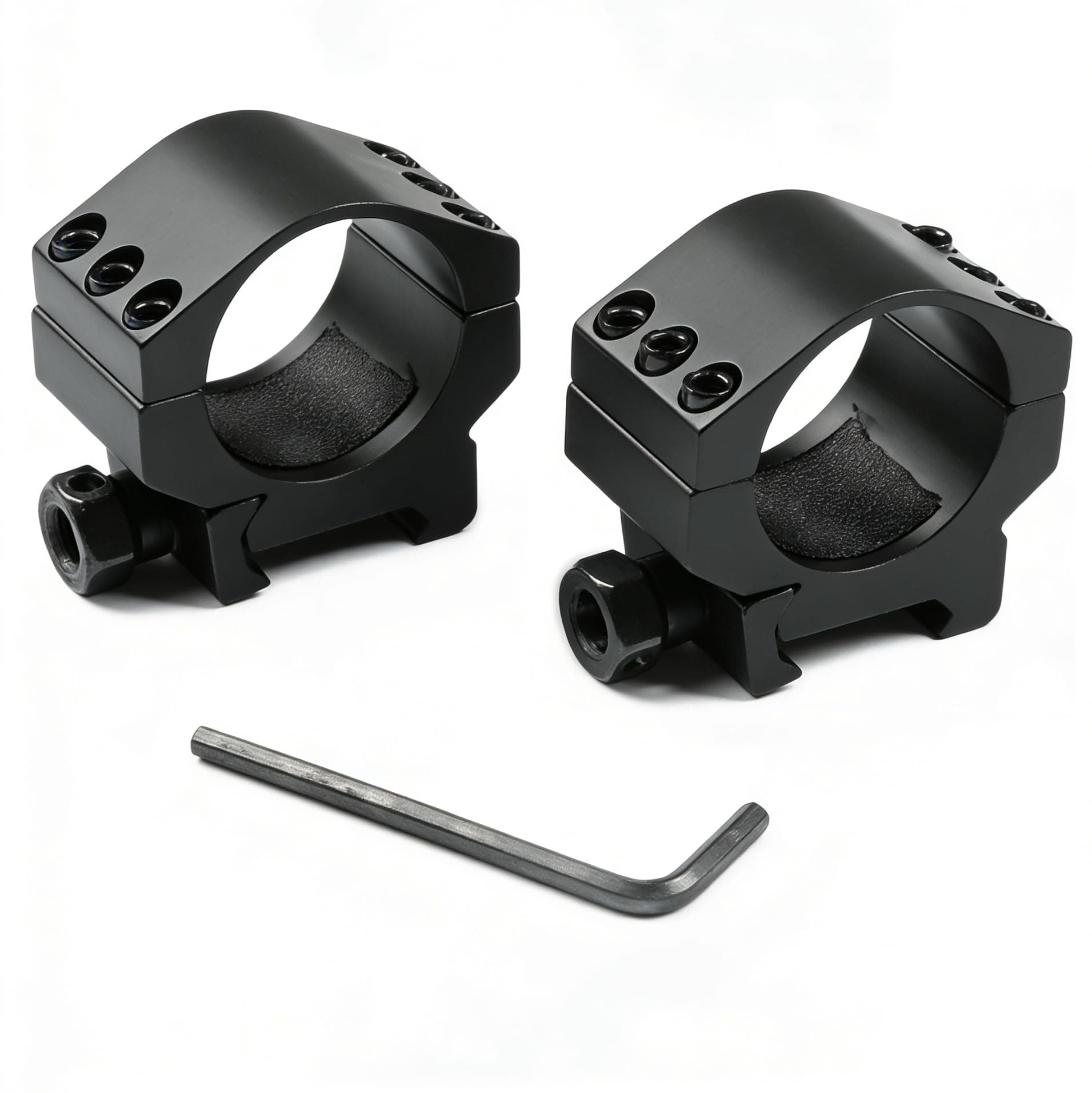 30mm Low Profile Heavy Duty Scope Rings - Picatinny Rail Mount Pair for Precision Optics