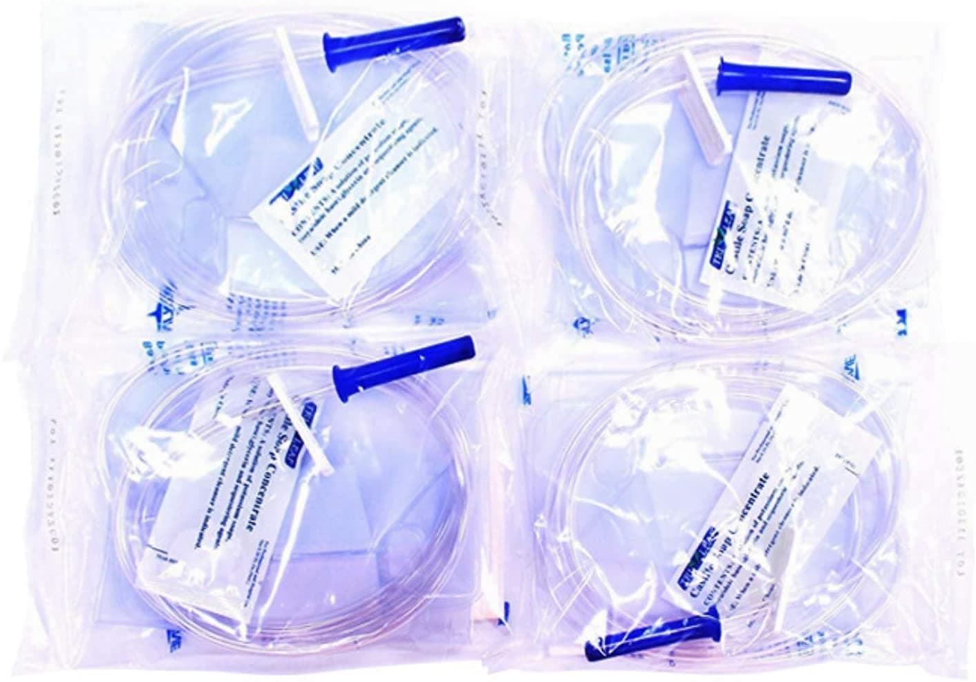 Disposable Enema Bag Kit for Colon Cleansing (Pack of 4) - Coffee & Colon Cleanse Kit with Enema Bag & Tube