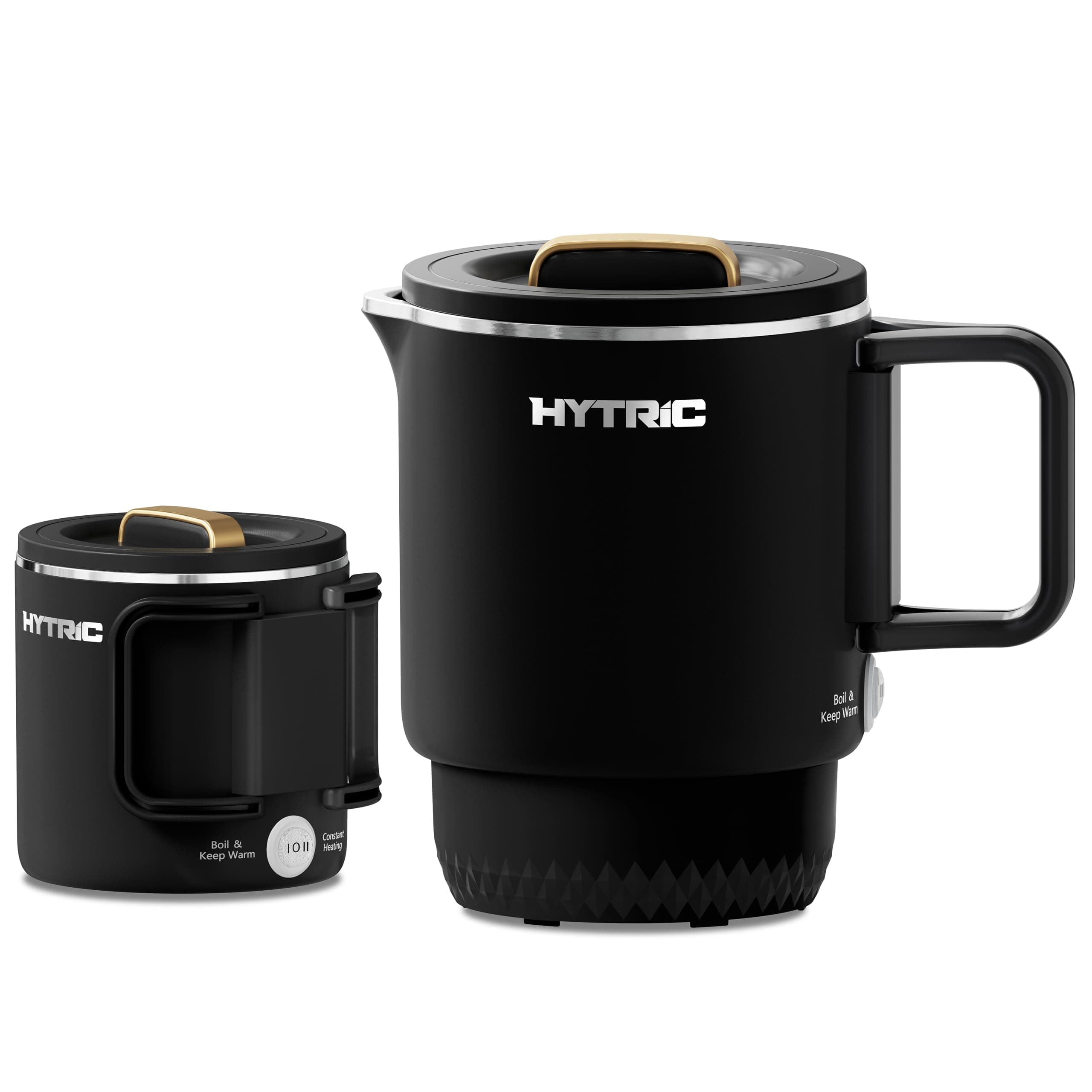 HYTRIC Travel Electric Kettle, 650ML Foldable Small Electric Kettle, Stainless Steel Portable Kettle with Dual Power Control, Collapsible Small Kettle Electric, Auto Shutoff & Boil Dry Protection