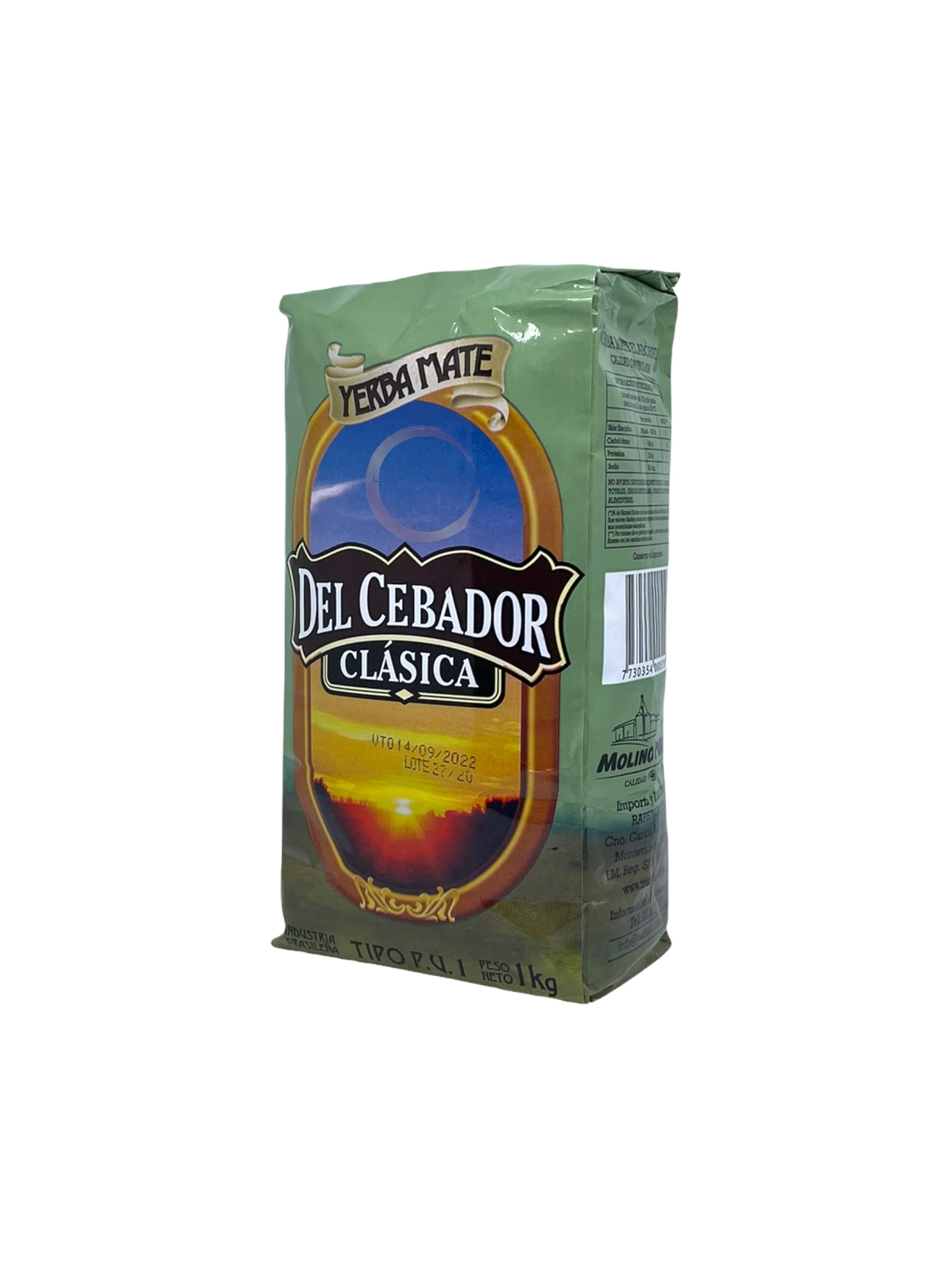 Yerba Mate Del Cebador 1kg Loose Leaf Uruguayan style yerba without stems