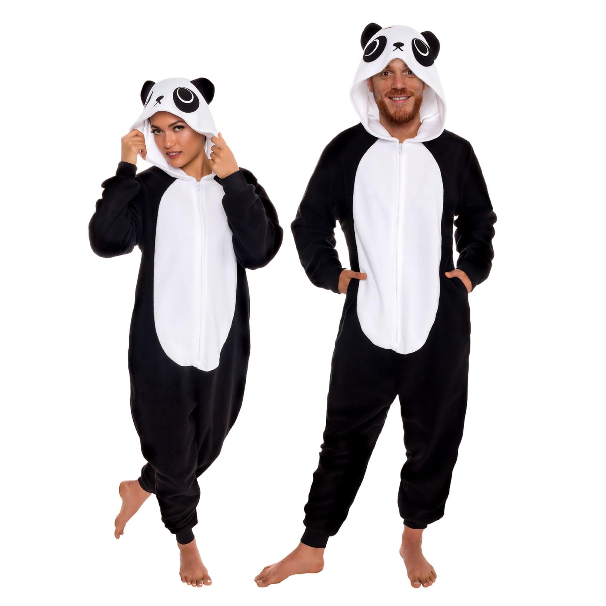 Slim Fit Panda One Piece - Plush Adult Animal Costume Jumpsuit by FUNZIEZ!