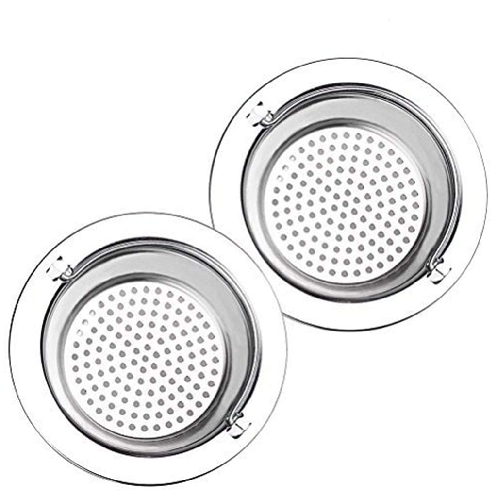 2 PCS Kitchen Sink Strainer, Robot Bee 4.5 Inch Diameter Stainless Steel Kitchen Sink Basket Strainer