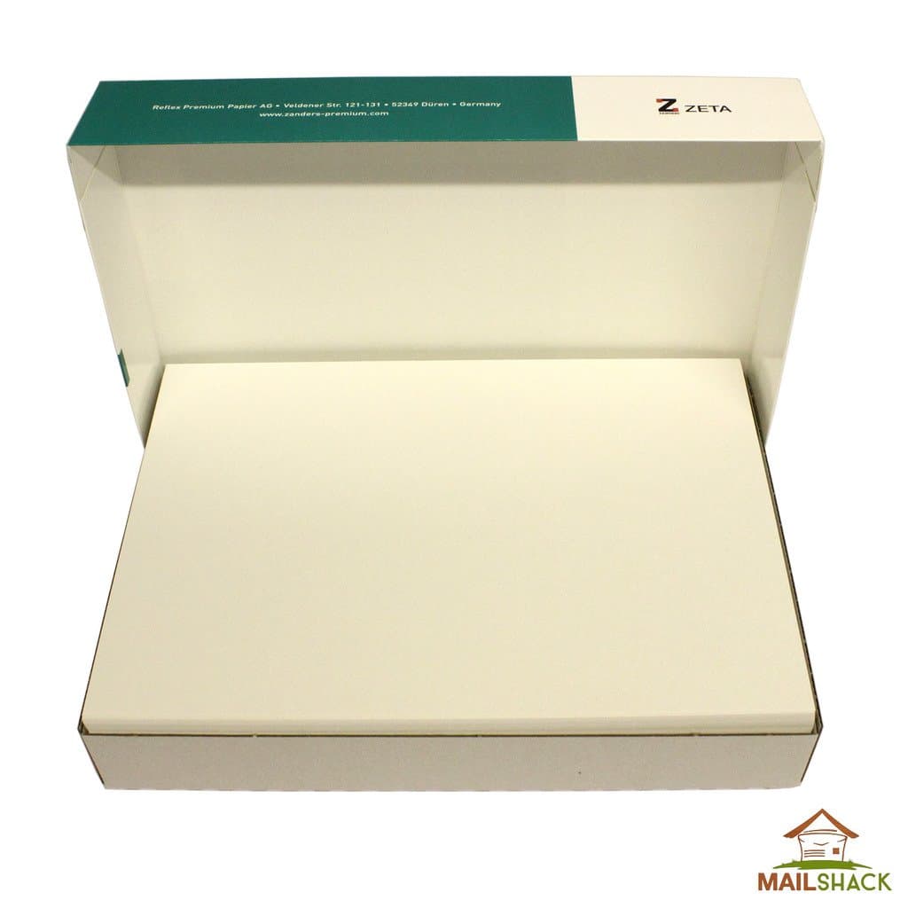 White Linen Textured A4 Paper 100gsm with discreet continuous Watermark (100 Sheets)