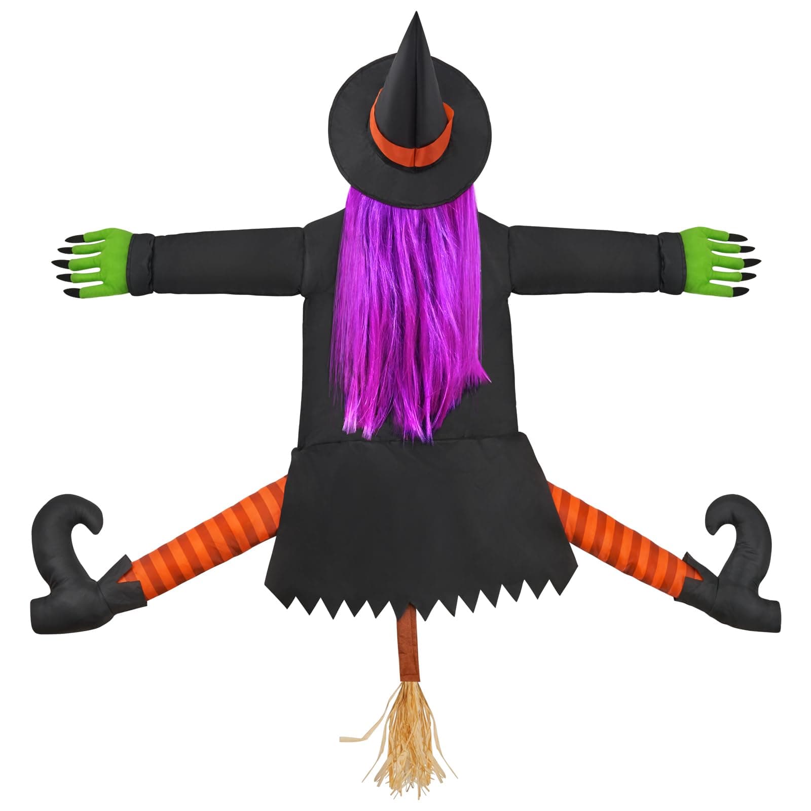 Betty Bash Crashing Witch Into Tree,Halloween Haunted Yard or House Prop Decoration, Halloween Party Supplies for Indoor Outdoor Patio Lawn Garden Decor