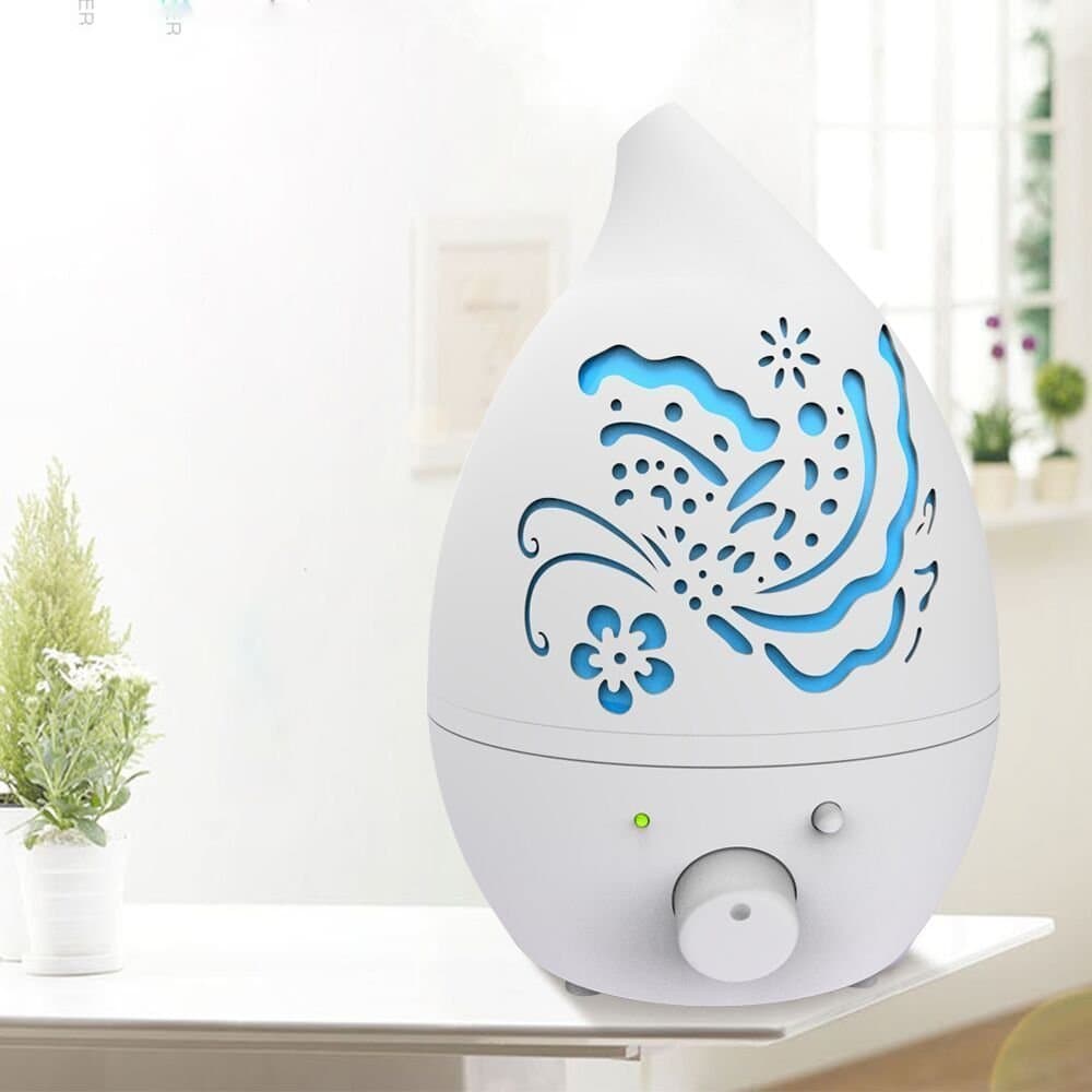 luyuanIPower 1.3L/0.35Gallons Extra Large Capacity Ultrasonic Cool Mist Humidifier, Essential Oil Diffuser Waterless Automatic Shut-off, 7 LED Light,Working Overnight