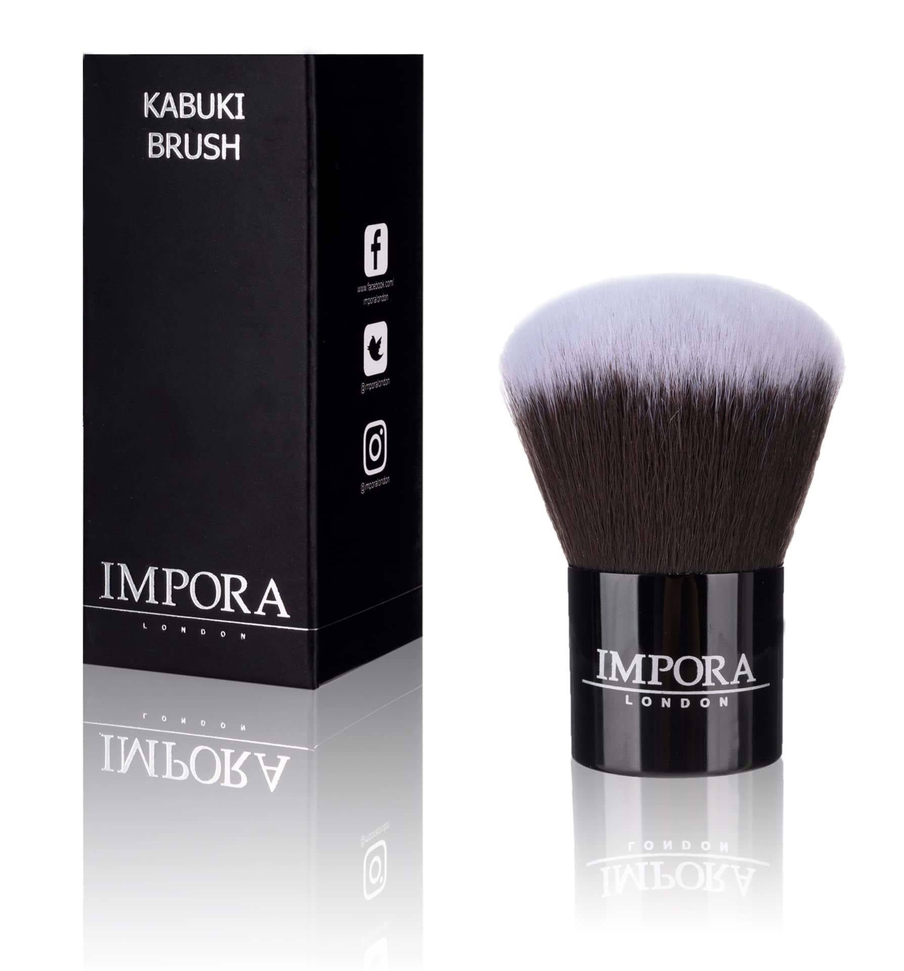 – Kabuki Powder Makeup Brush by Impora London. Apply Powders, Blush, Bronzer, Foundation, Mineral Make up, Pressed Powder.