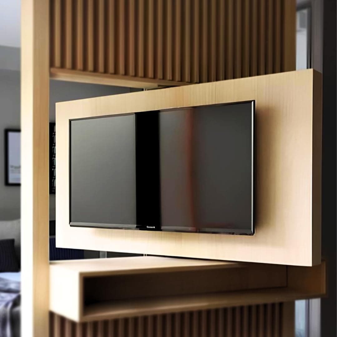 WOXPRO LED TV 360 Degree Rotating Stand | Movable Bracket for Room Partition Mounting | Compatible for 32-75 Inches LED | Modern Rotating Design