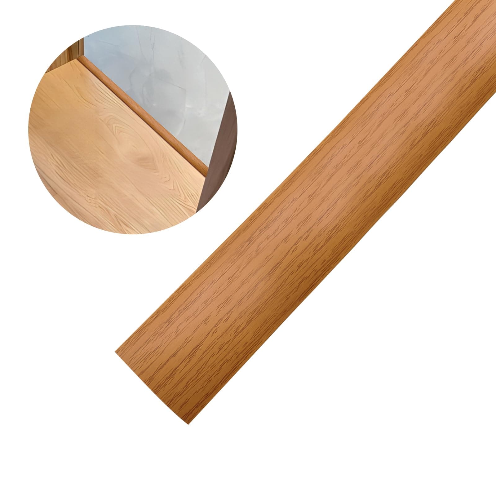 1M Floor Transition Strip, Self Adhesive Laminate Door Transition Strip, PVC Flat Door Threshold Strip Bars Flooring Edge Trim Joining, Carpet Threshold Transition,Floor Tiles 4cm (brown)