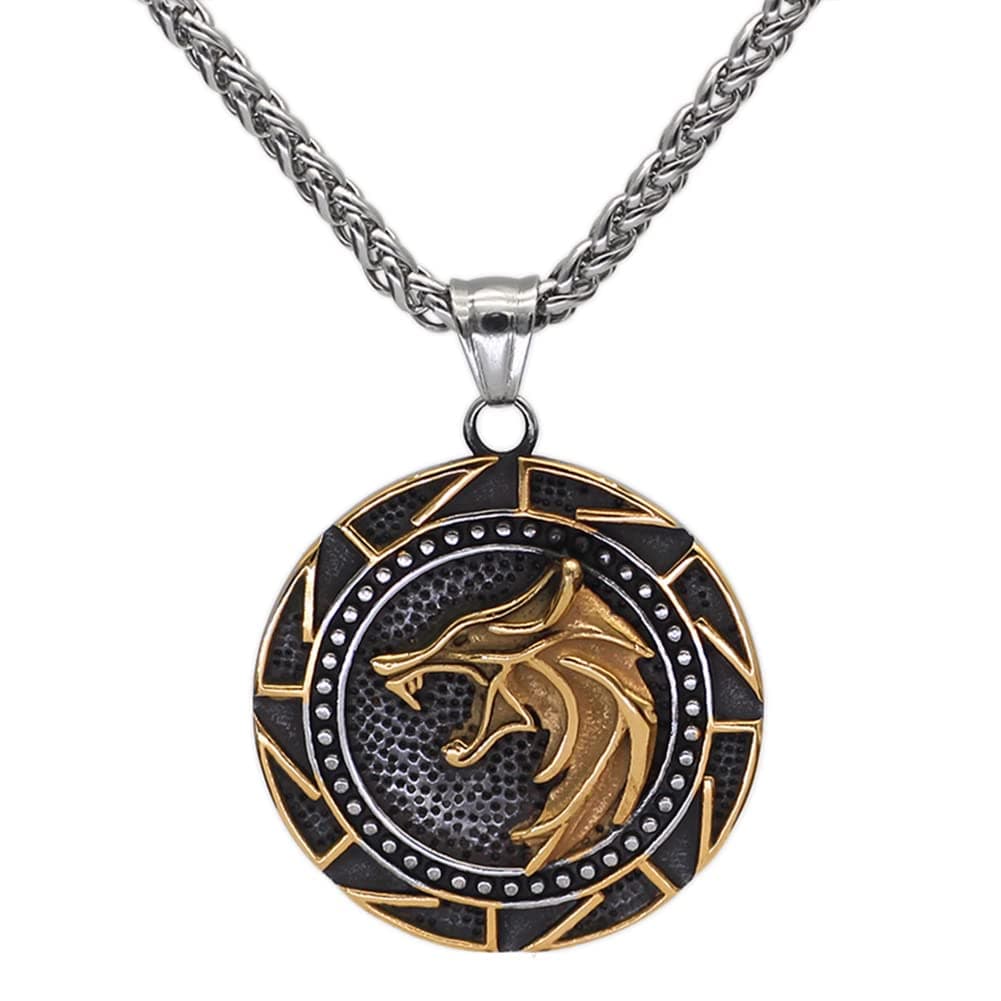 wolf necklace for men Gift Wolf Pedant necklace stainless Steel
