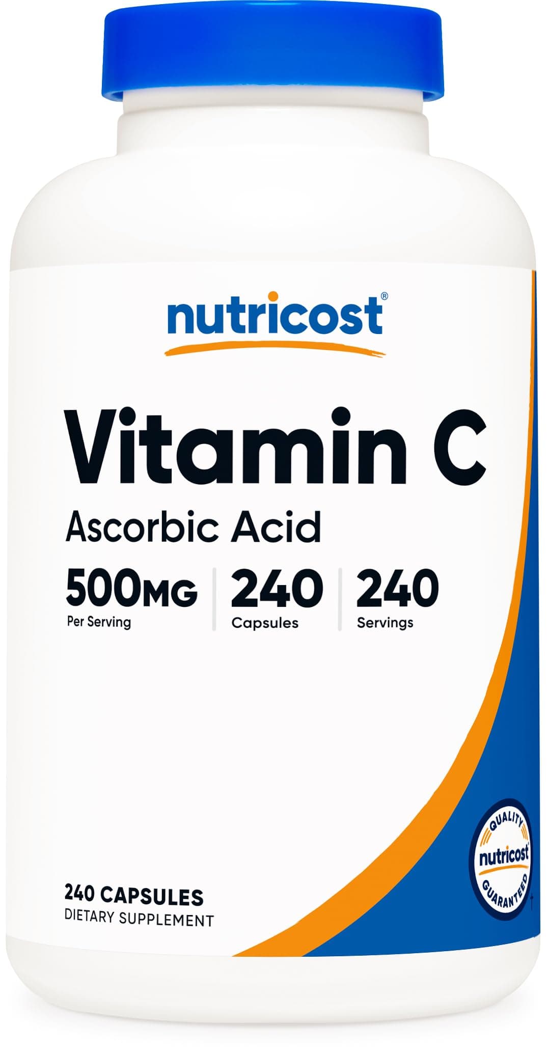 Vitamin C 500mg, 240 Capsules, Vegetarian, Gluten Free & Non-GMO