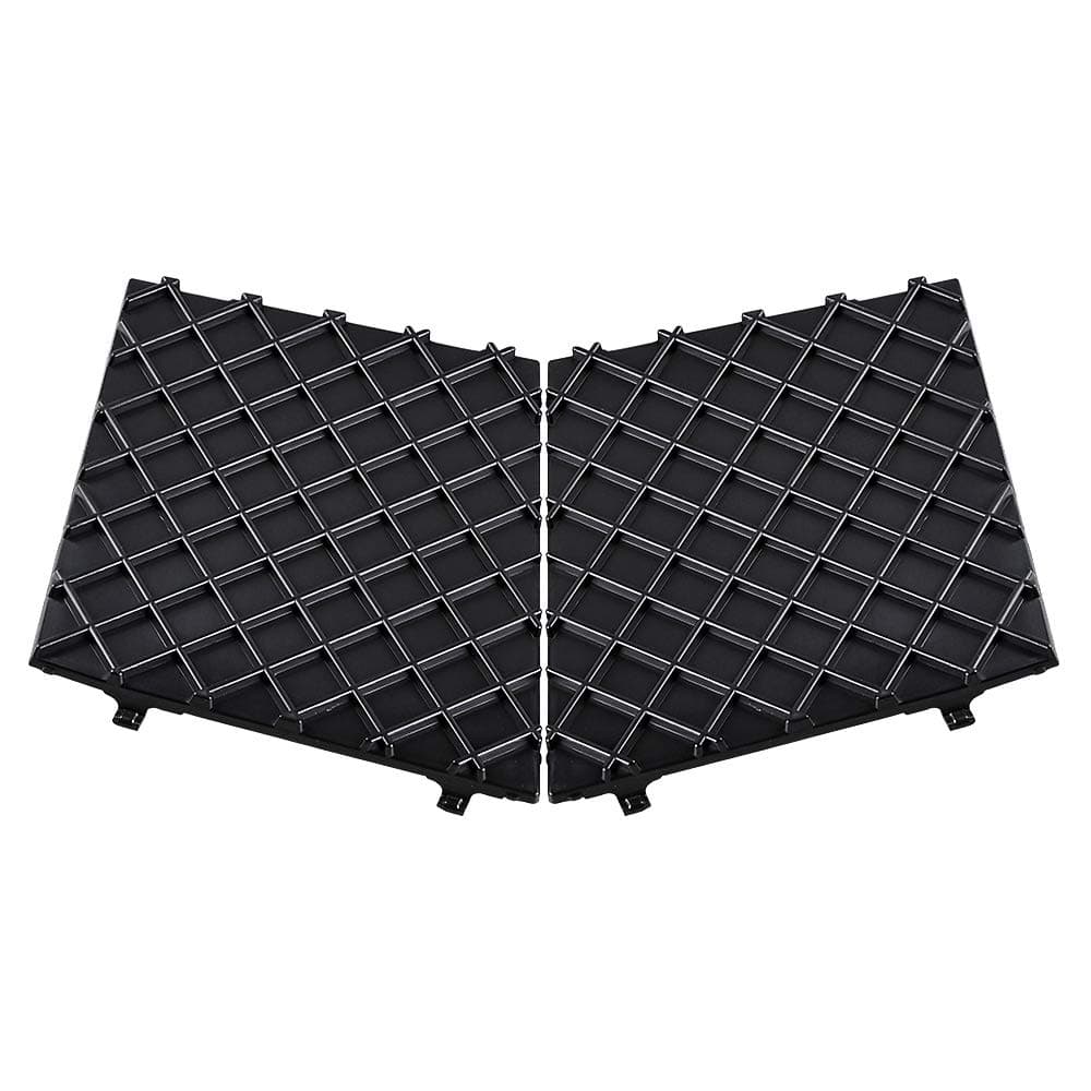 Anzio Matte Black ABS Left Right Front Bumper Covers Lower Mesh Grille Compatible with 03-10 E60 E61 M Sports Package