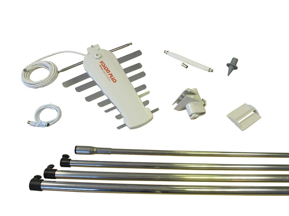 Vision Plus Image 630 4G Digital Directional TV Aerial, Telescopic Mast with Uni Bracket and 5m Cable perfect for Caravans, Motohomes and Boats