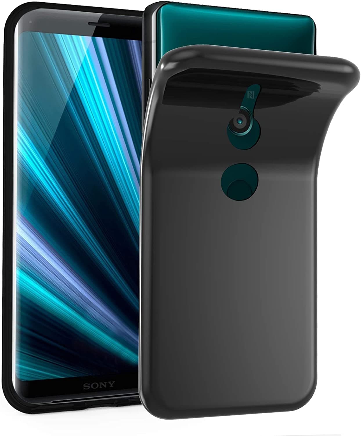 EMODIL Case for Sony Xperia XZ3 Case Cover Black Slim Fit for Soft TPU Back Cover Flexible Silicone Cover Matte Black for Sony Xperia XZ3 by EMODIL ®