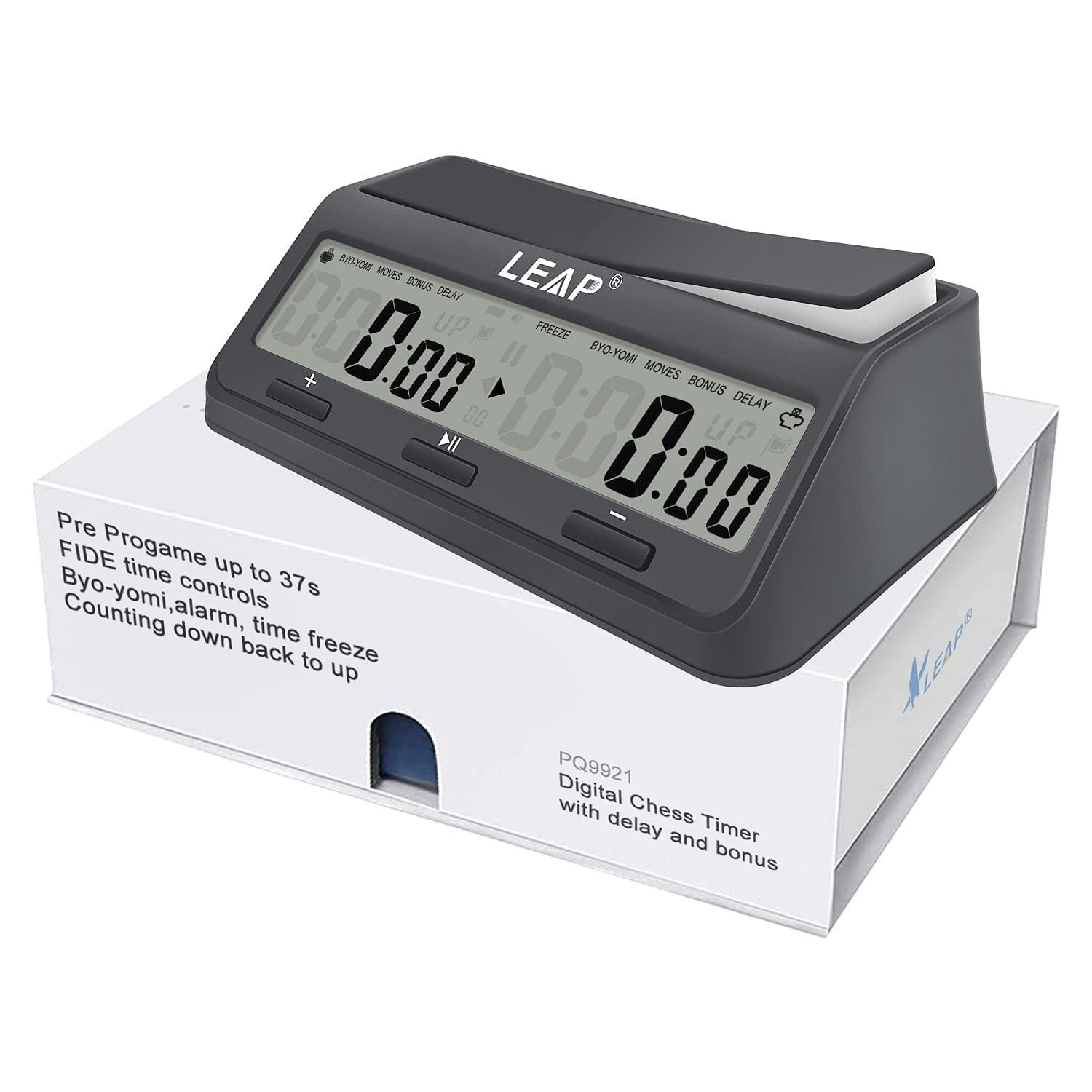 Chess Clock 9921 Updated Programme Byo-yomi Delay Bonus with Large Screen