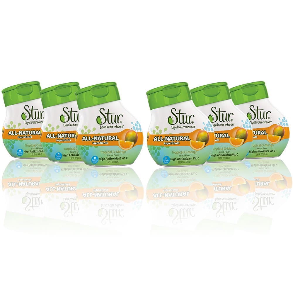 Stur® Tropical Orange Mango Flavour 6 Pack (Save £5). Suitable for vegetarians, vegans & diabetics. High in Vitamin C. All Natural Stevia Water Enhancer. Alternative to Squash and Fruit Juice. No sugar, 0 calories. Contains natural Stevia Sweetener. Helps to stay hydrated during Sports & Fitness. Perfect for tap water, bottled still water, sparking water or Sodastream. Healthy alternative to Kool Aid, Capri Sun & Bolero. Family business committed to nutrition, health and wellness.