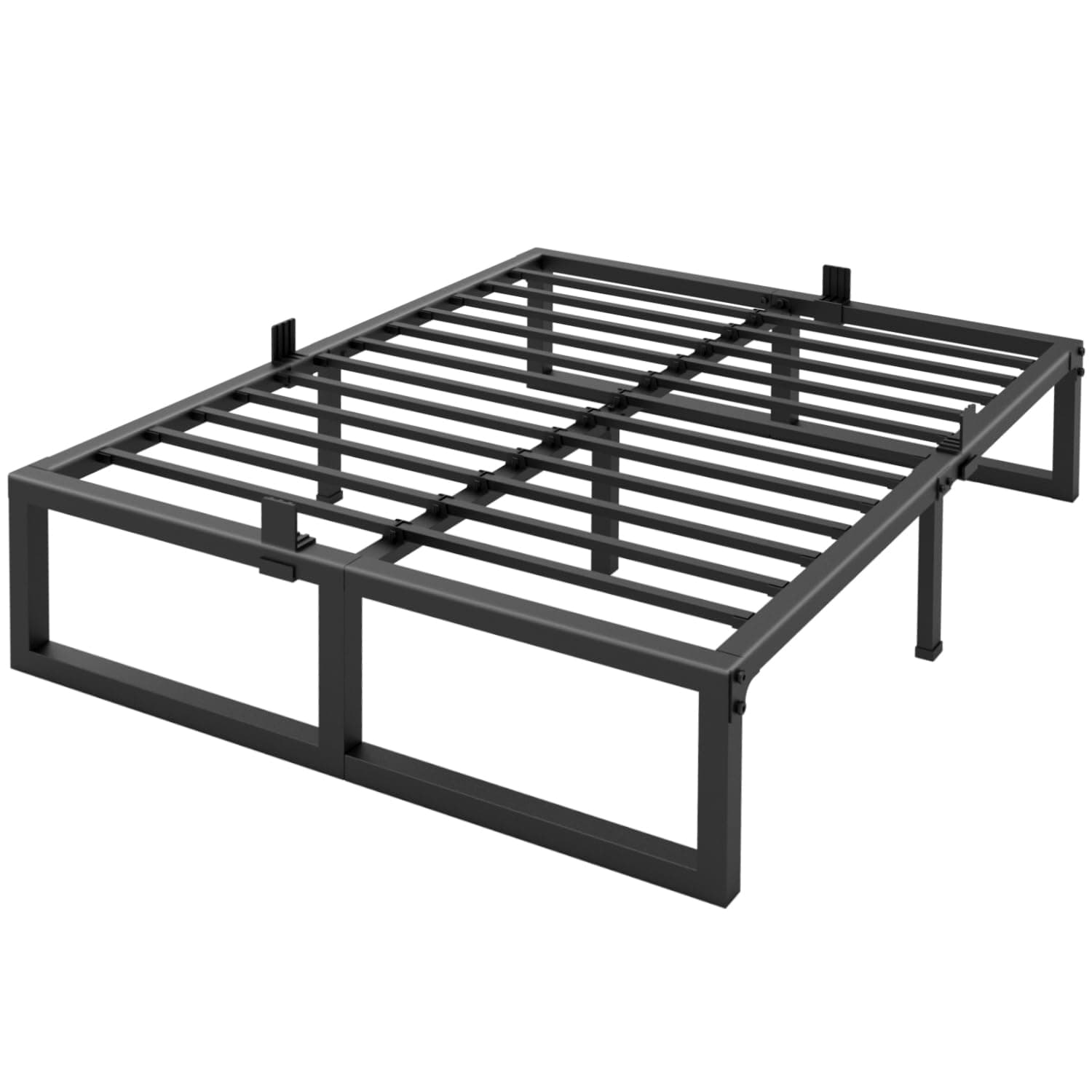 14 Inch Queen Bed Frame,3500 lbs Heavy Duty Metal Platform, Steel Slats Support/No Box Spring Needed/Noise Free/Non-Slip/Easy Assembly