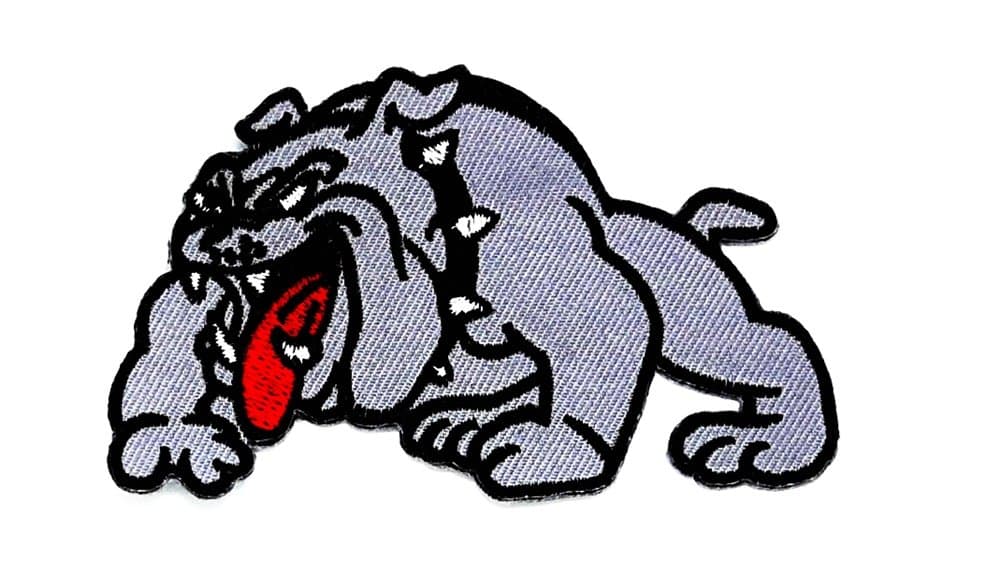 RABANA US Marine Corps Bulldog Pitbull Dog Pet Cartoon Kids Children Cute Animal Patch for DIY Applique Iron on Patch T shirt Patch Sew Iron on Embroidered Badge Sign Costume