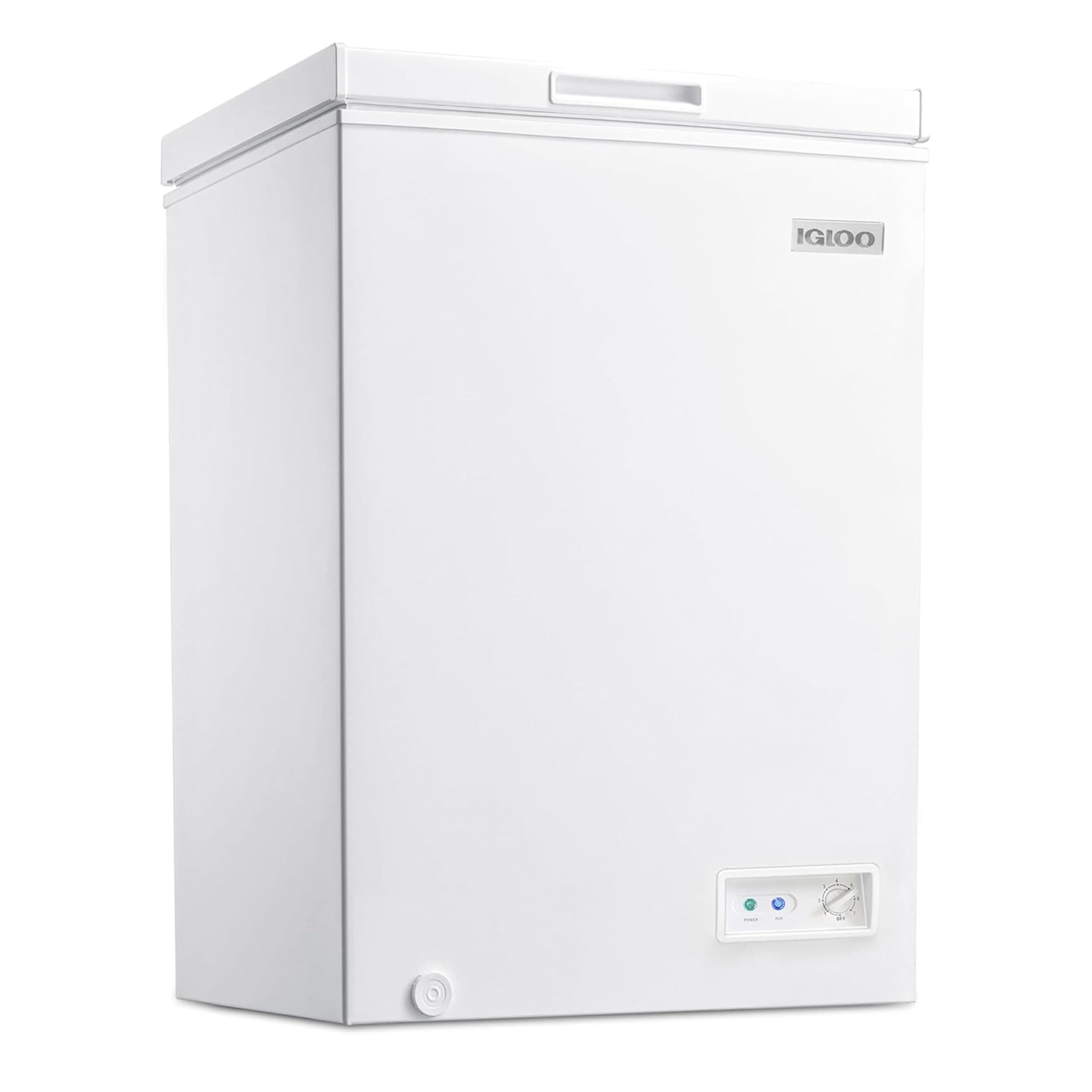 Igloo ICFXX35WH6AD Chest Freezer with Removable Basket and Front Defrost Wate...