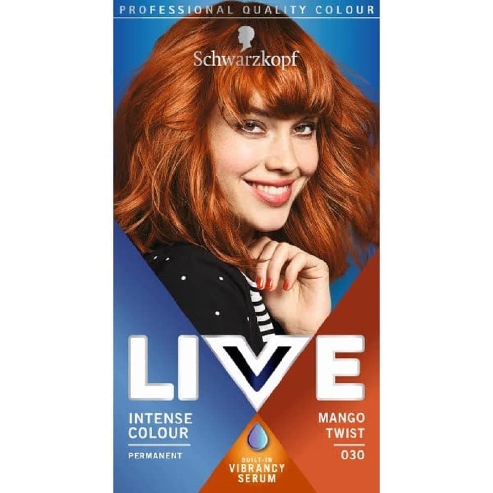 Schwarzkopf LIVE Intense Colour, Long Lasting Permanent Orange Copper Hair Dy...