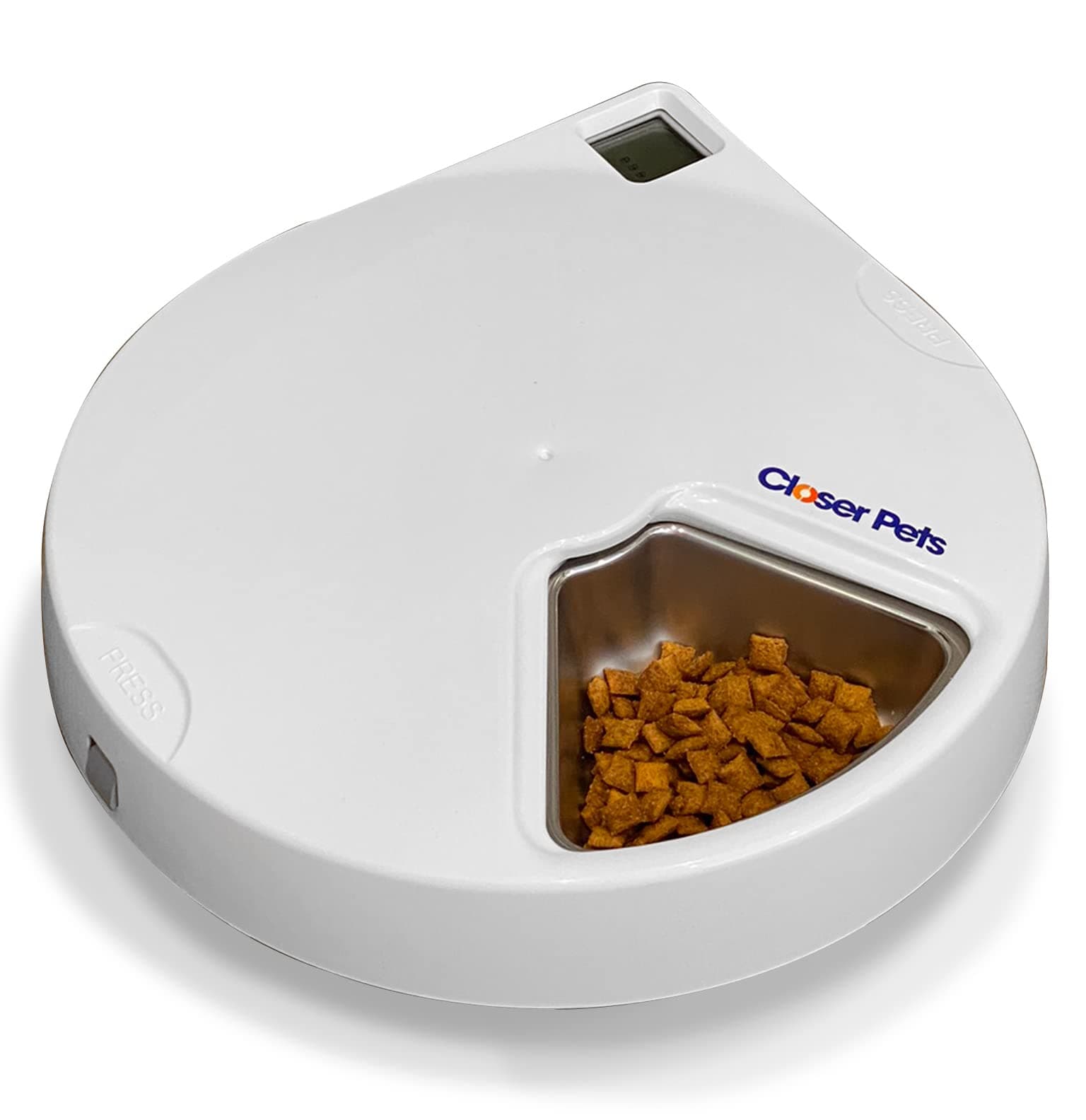 Closer Pets Cat Mate Five-Meal Automatic Feeder with Stainless Steel Bowl Inserts and Ice Packs (C500)