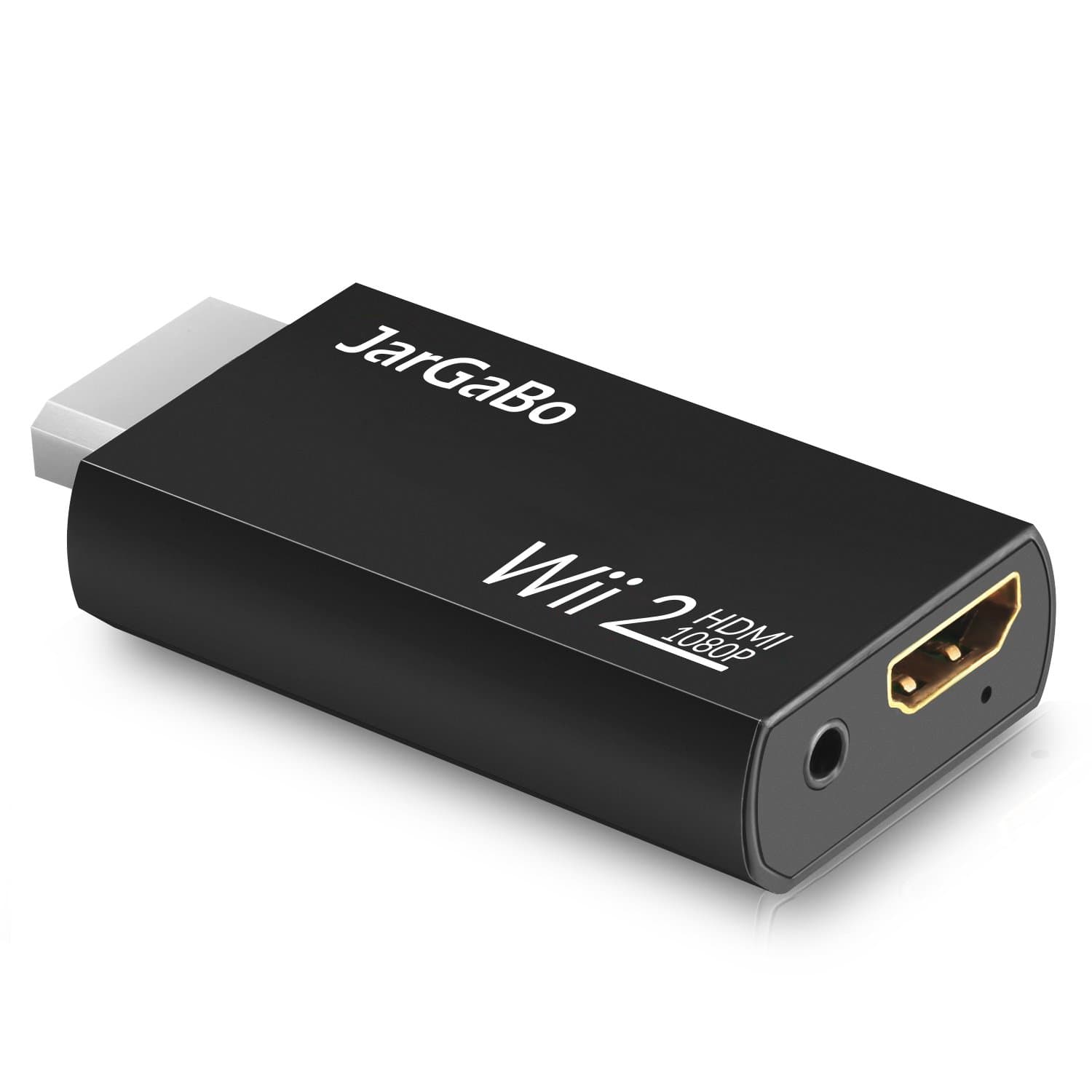 Wii to HDMI Adapter, JarGaBo Wii to HDMI Converter Adapter Output 720P/1080P Video Audio, Supports All Wii Display Modes (NTSC 480I, 480P,PAL 576I), Black