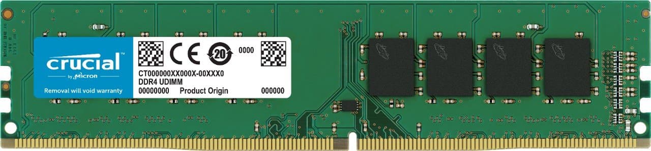 Crucial CT8G4DFD824A 8 GB DDR4 2400 MT/s (PC4-19200) CL17 DR x 8 288-Pin Unbuffered DIMM Memory