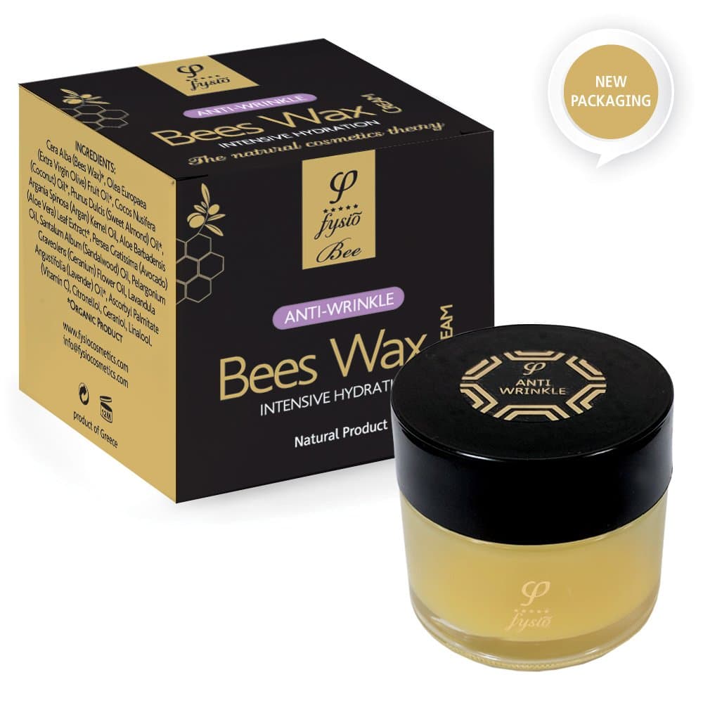 Beeswax Natural Face Cream Anti Wrinkle - Anti Ageing Moisturiser for Women | Deep Hydrating & Moisturising | Reduces Fine Lines, Dark Circles, Crow's Feet, Eye Bags | for day & Night | 50ml