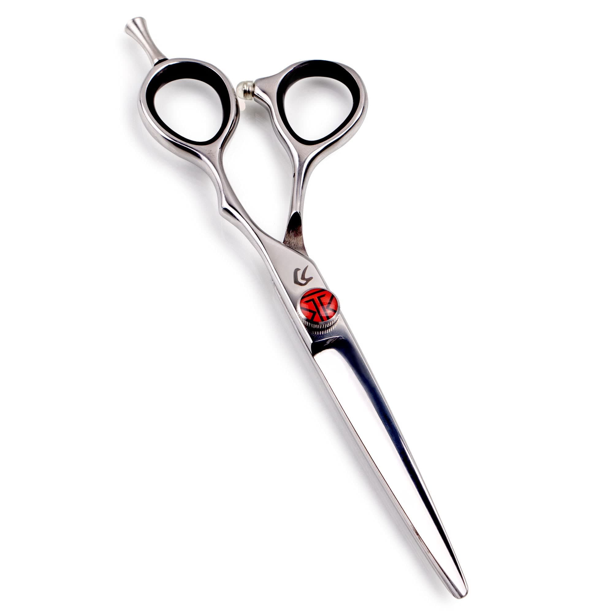 everlong Tokko Katana Classic Professional Razor Edge 440C Japanese Stainless Steel Hair Cutting Scissors 6.5" Barber Shears With Adjustment Screw and Leather Case